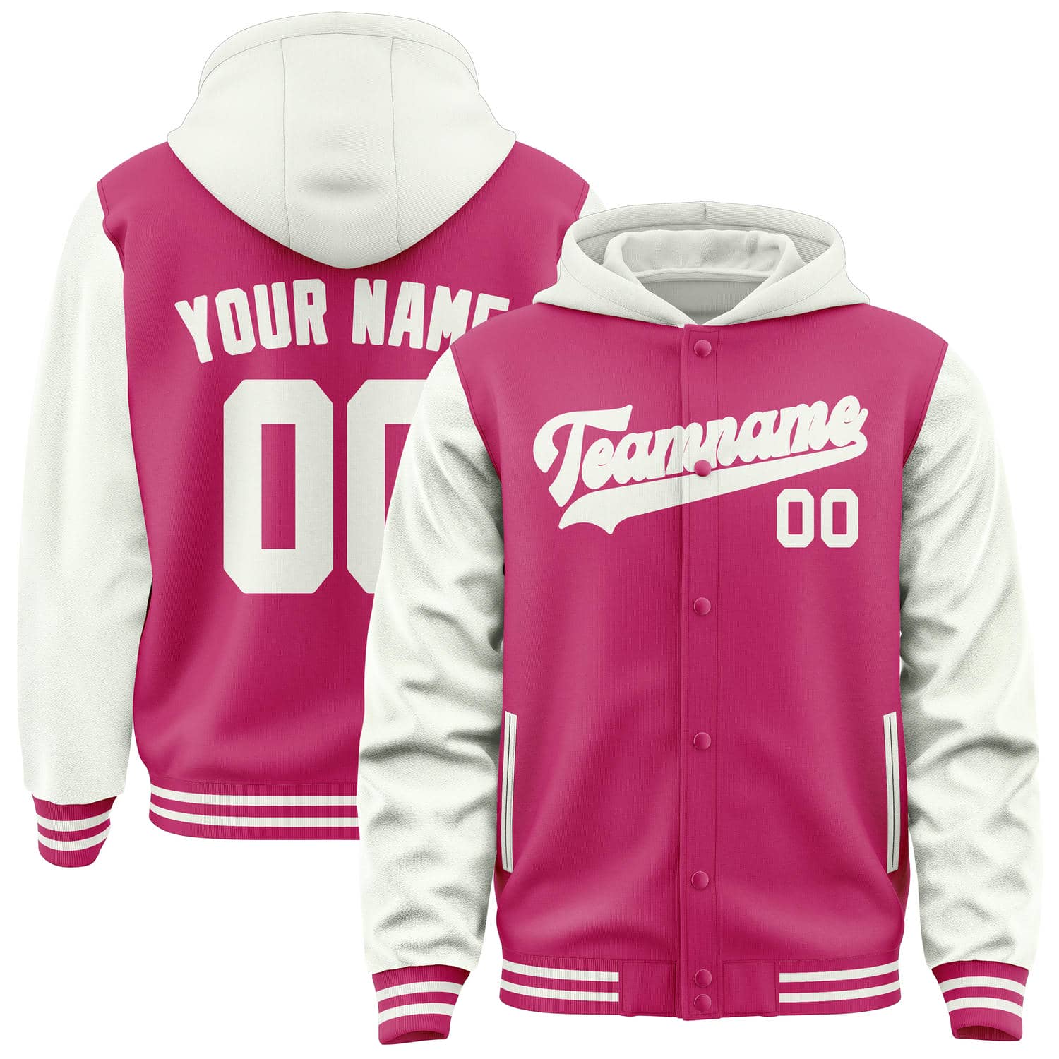Custom Pink White Jacket