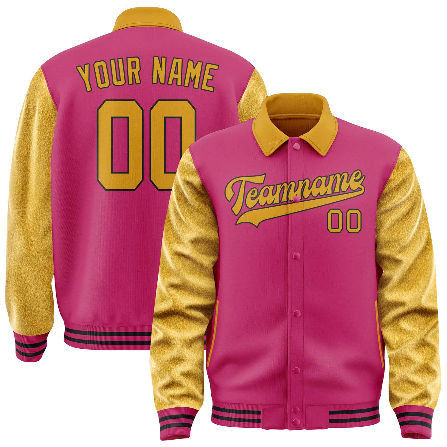 Custom Pink Yellow Jacket