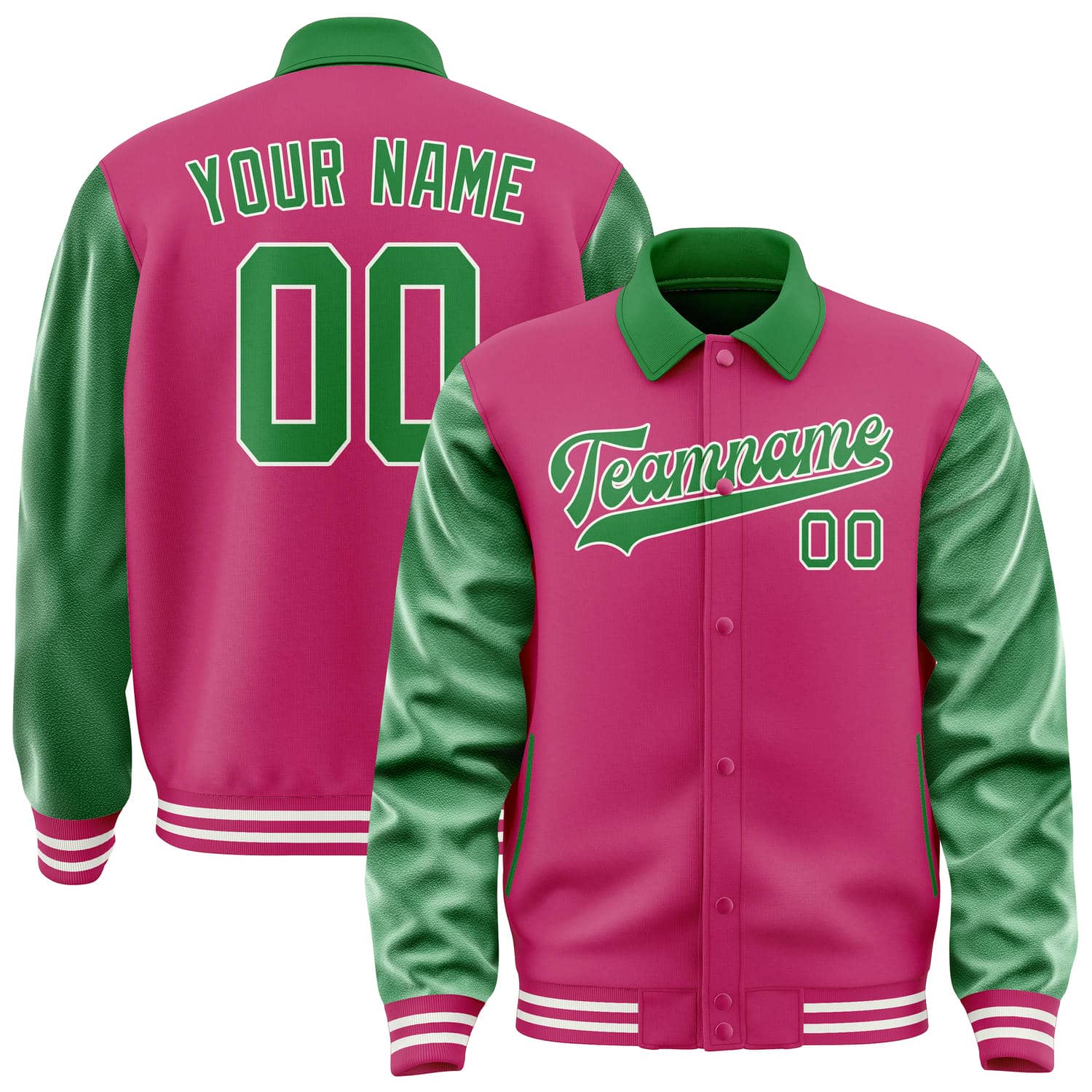 Custom Pink Emerald Green Jacket