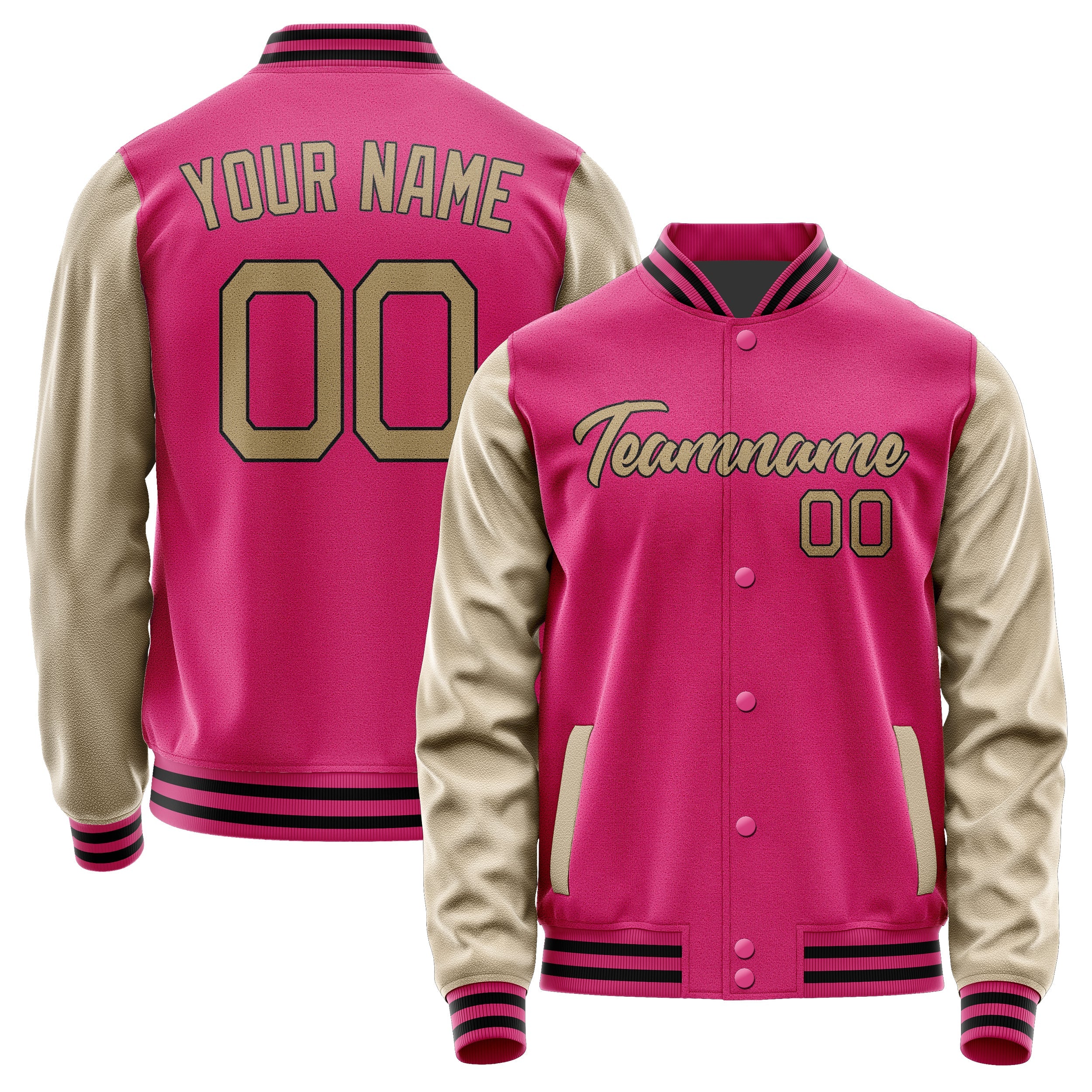 Custom Pink Light Khaki Jacket JA1313251317B21725