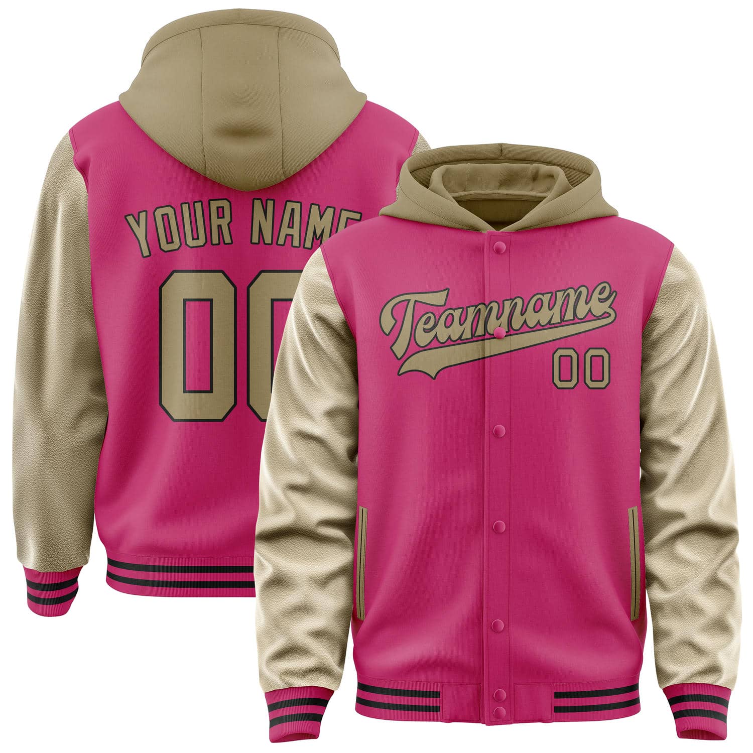 Custom Pink Light Khaki Jacket