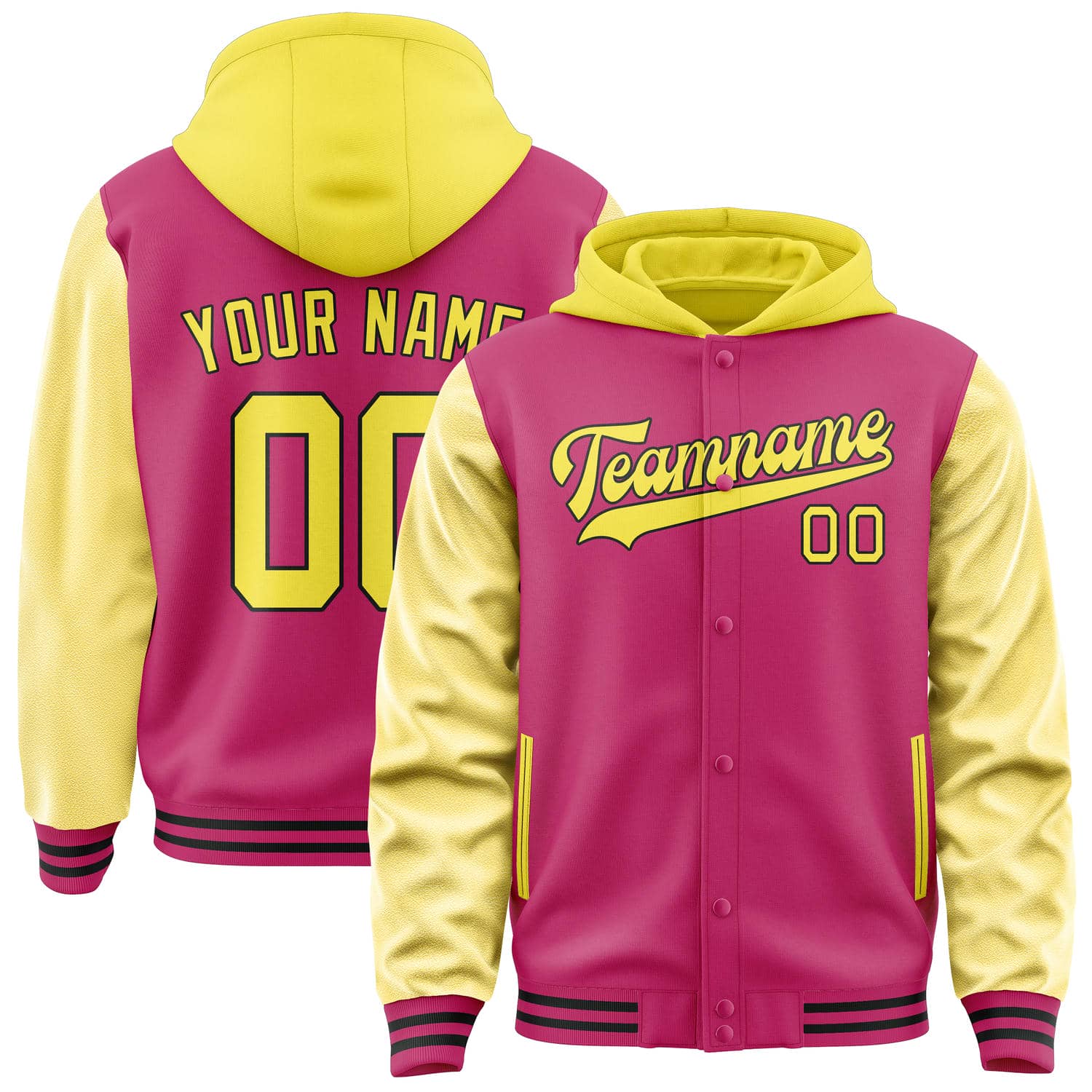 Custom Pink Light Yellow Jacket