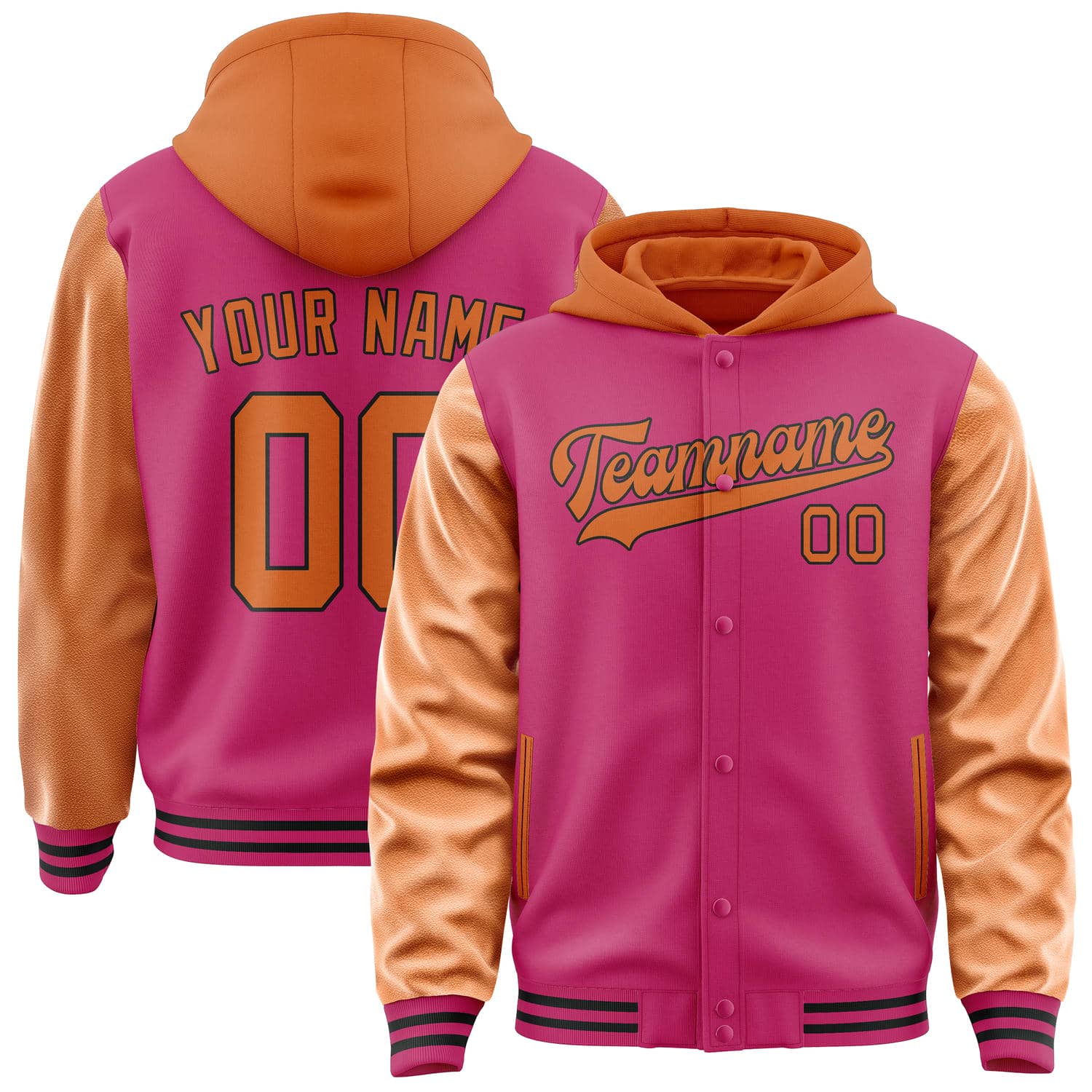 Custom Pink Orange Jacket