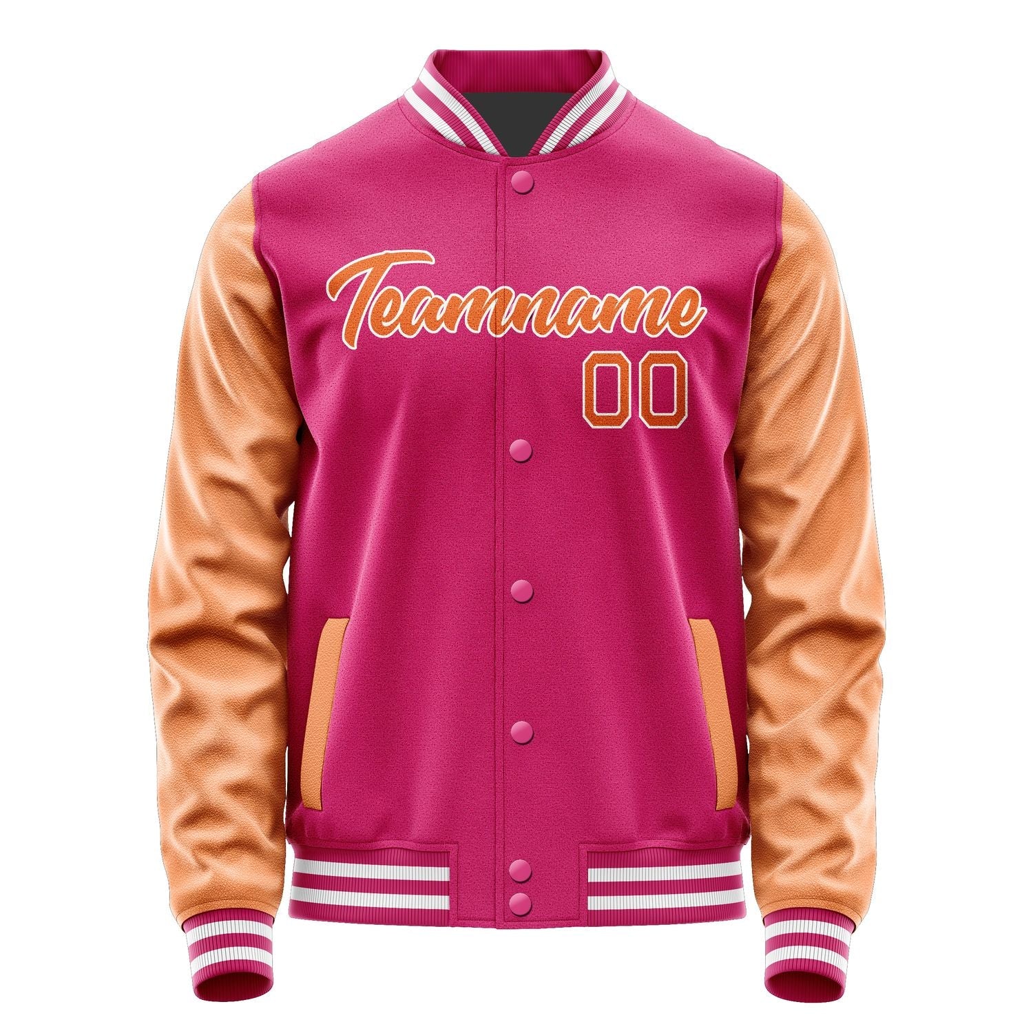 Custom Pink Orange Jacket JA1313281318B21828