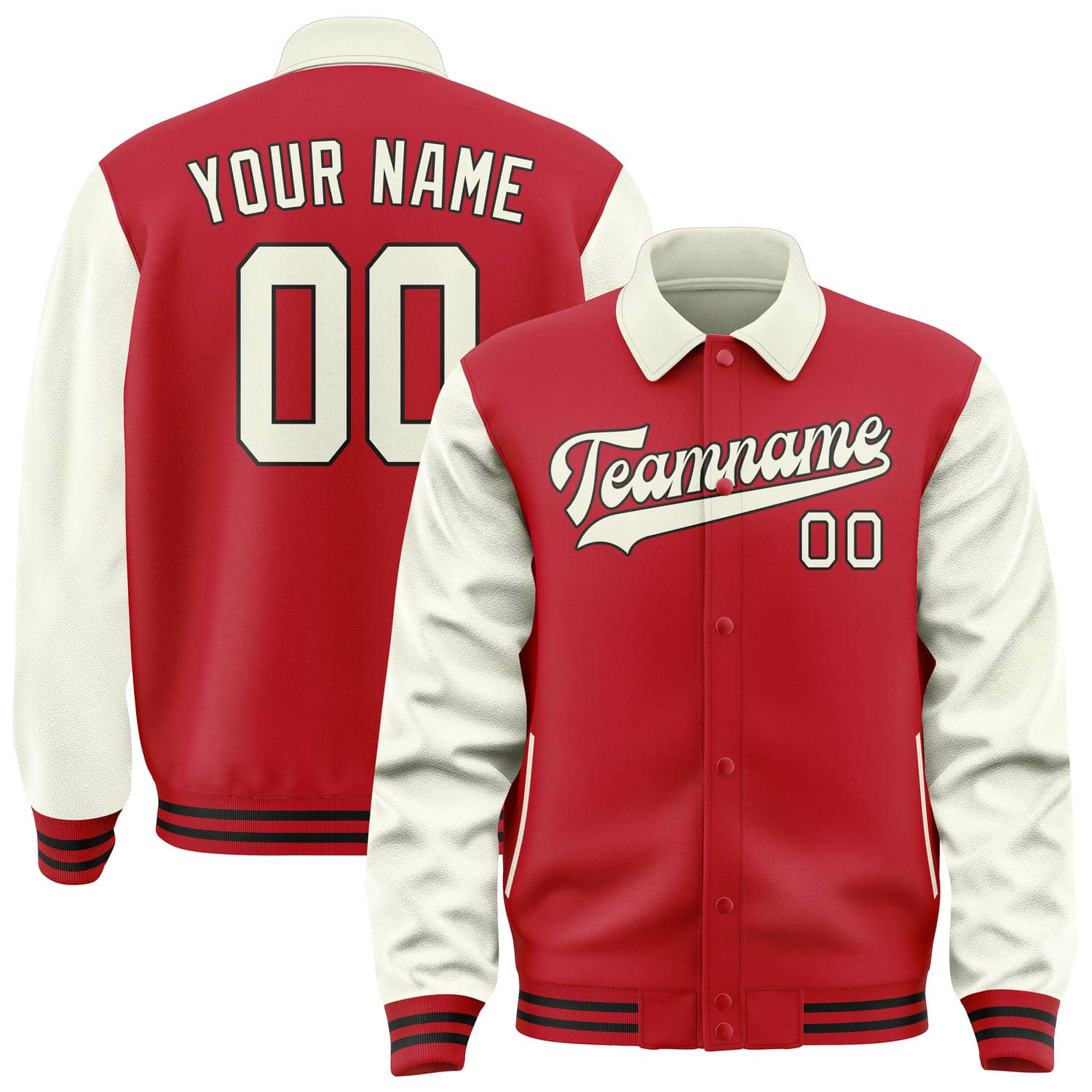 Custom Red Cream Jacket