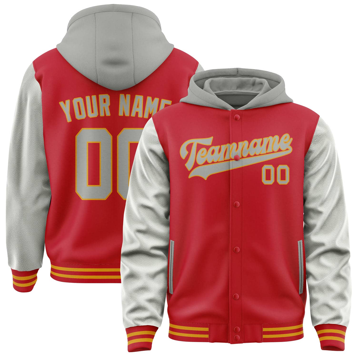 Custom Red Gray Jacket