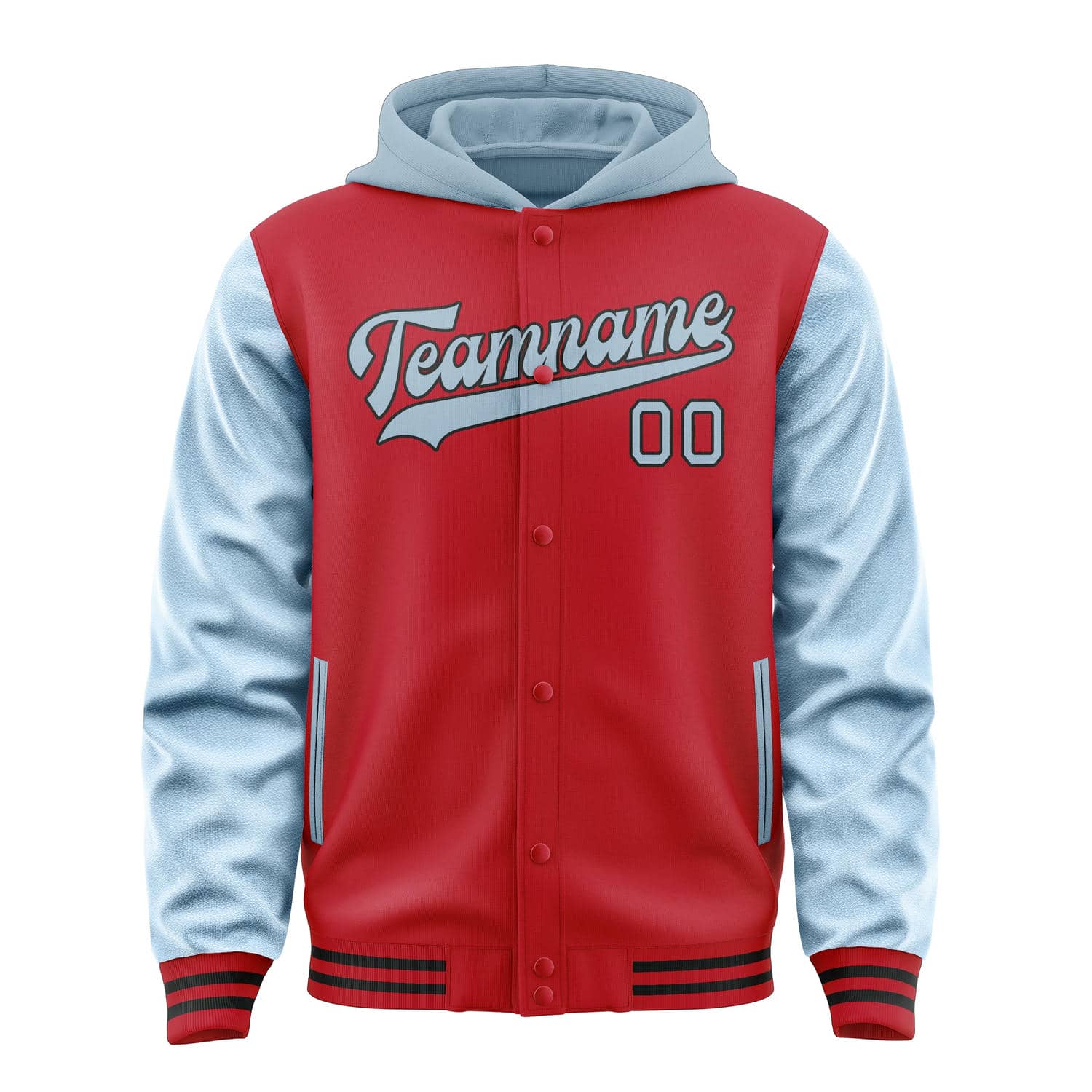 Custom Red Light Blue Jacket