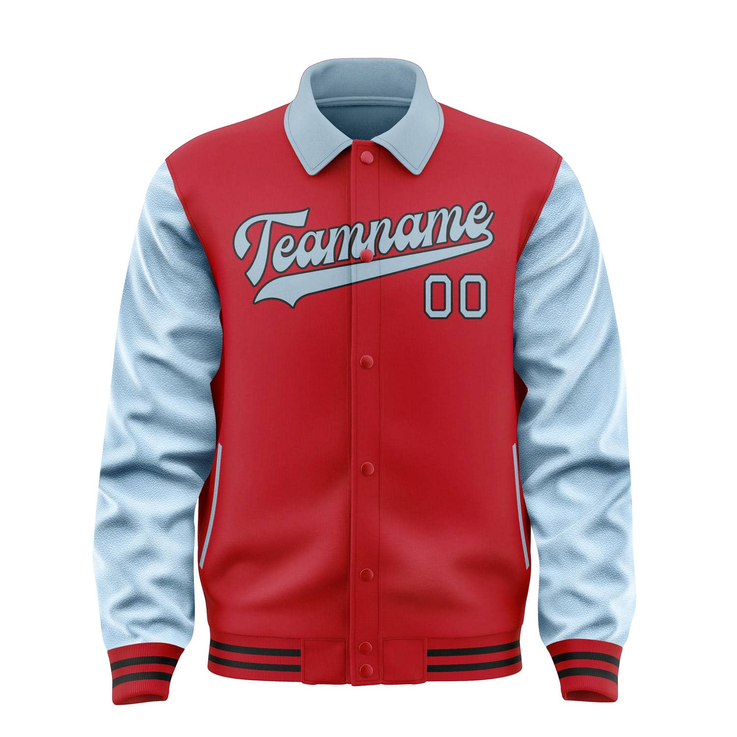 Custom Red Light Blue Jacket