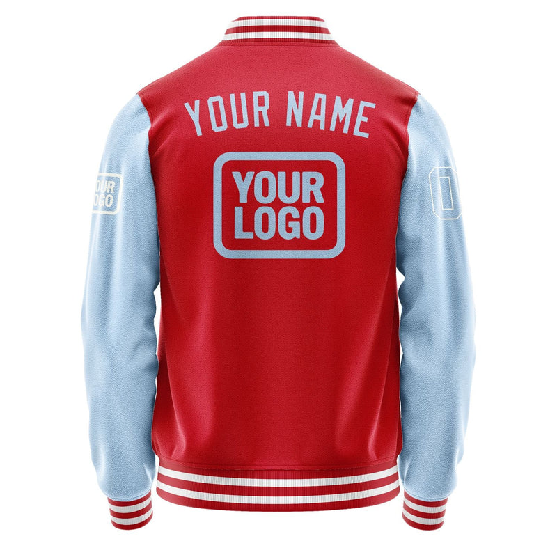 Custom Red Light Blue Jacket JA141408141818080818