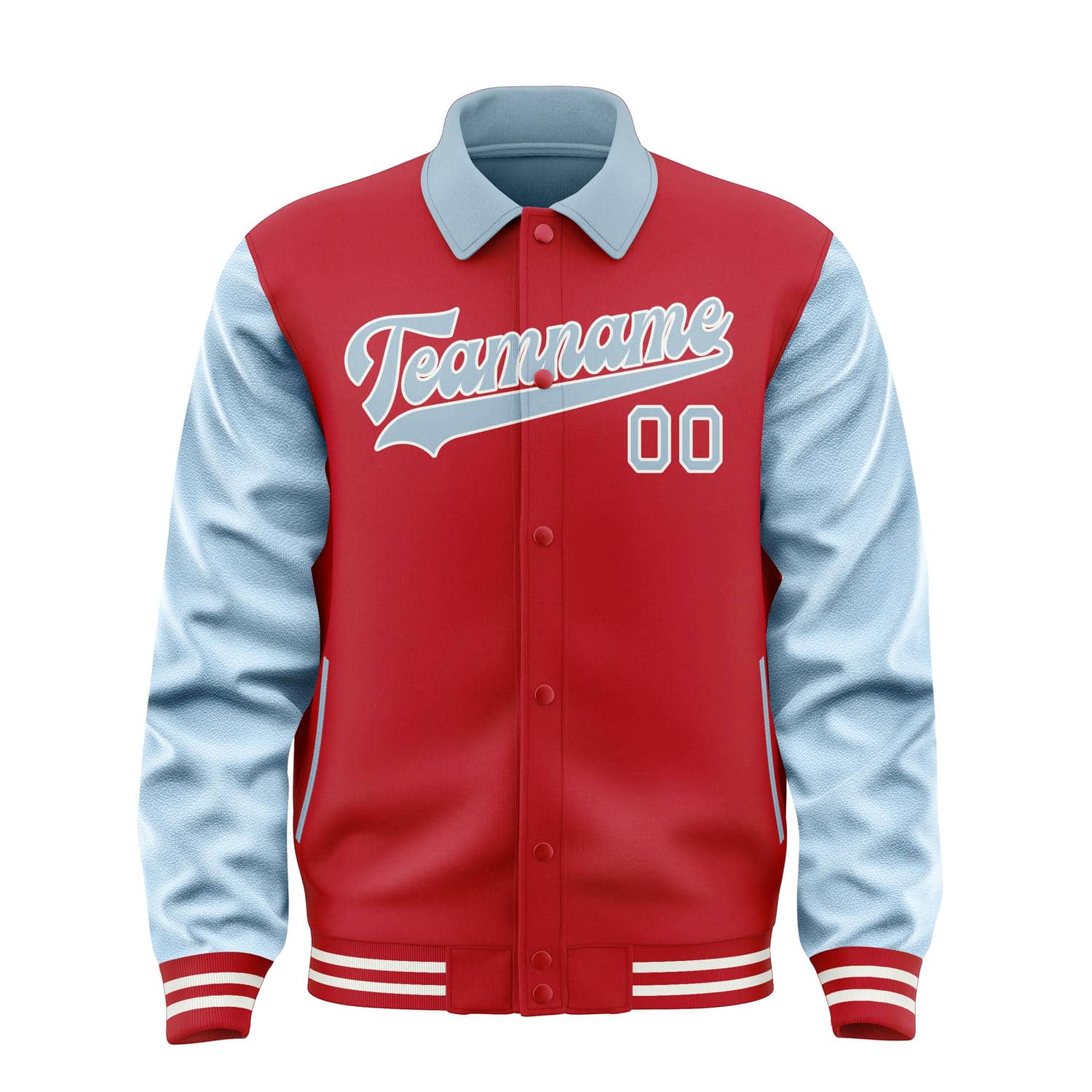 Custom Red Light Blue Jacket