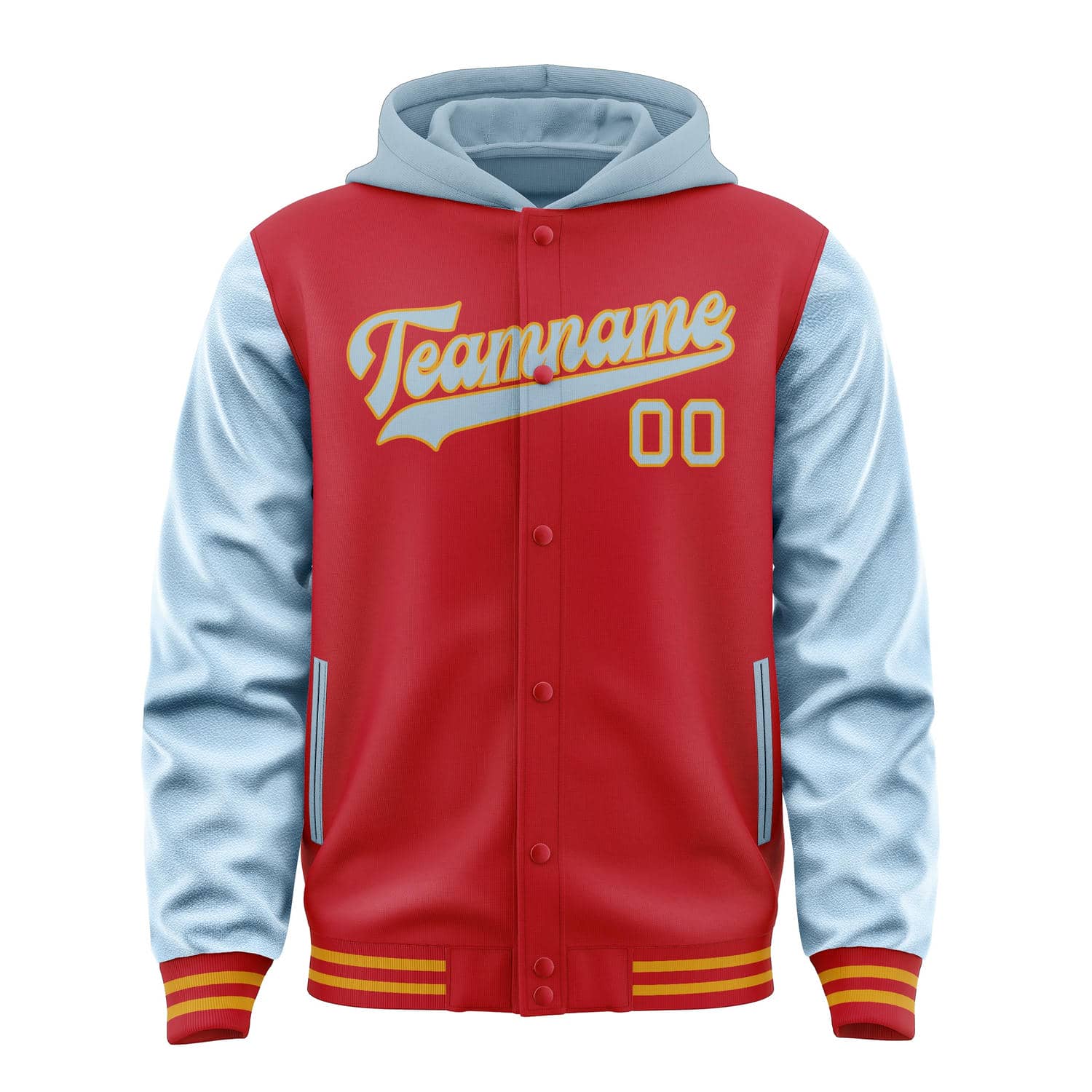 Custom Red Light Blue Jacket