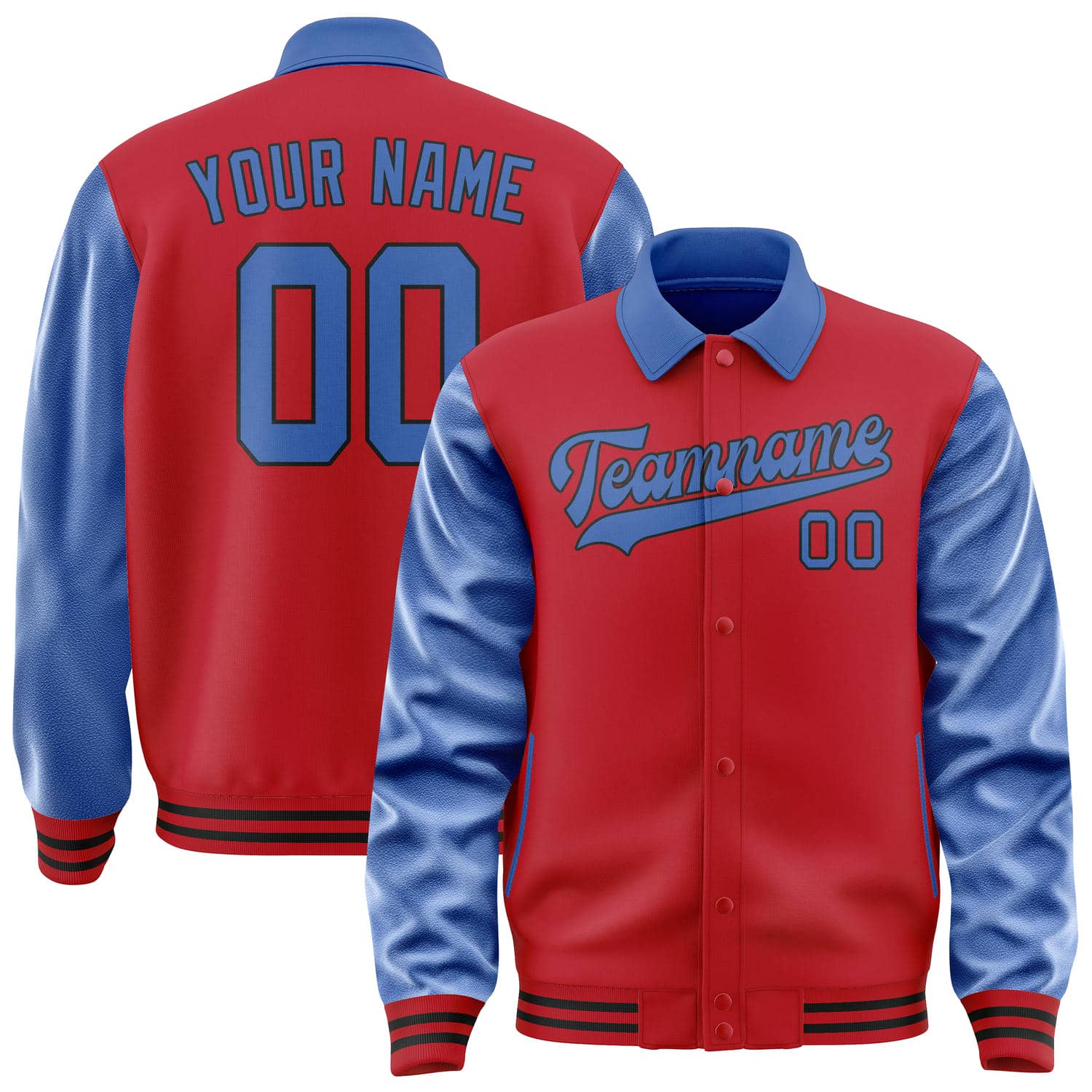 Custom Red Sky Blue Jacket