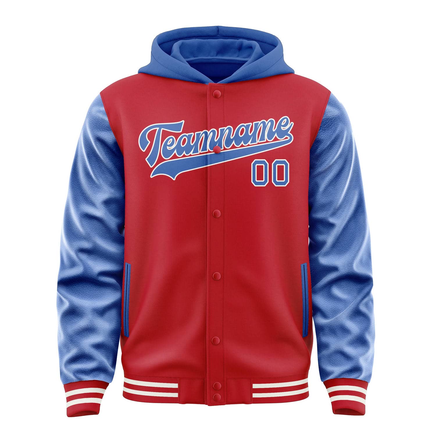 Custom Red Sky Blue Jacket