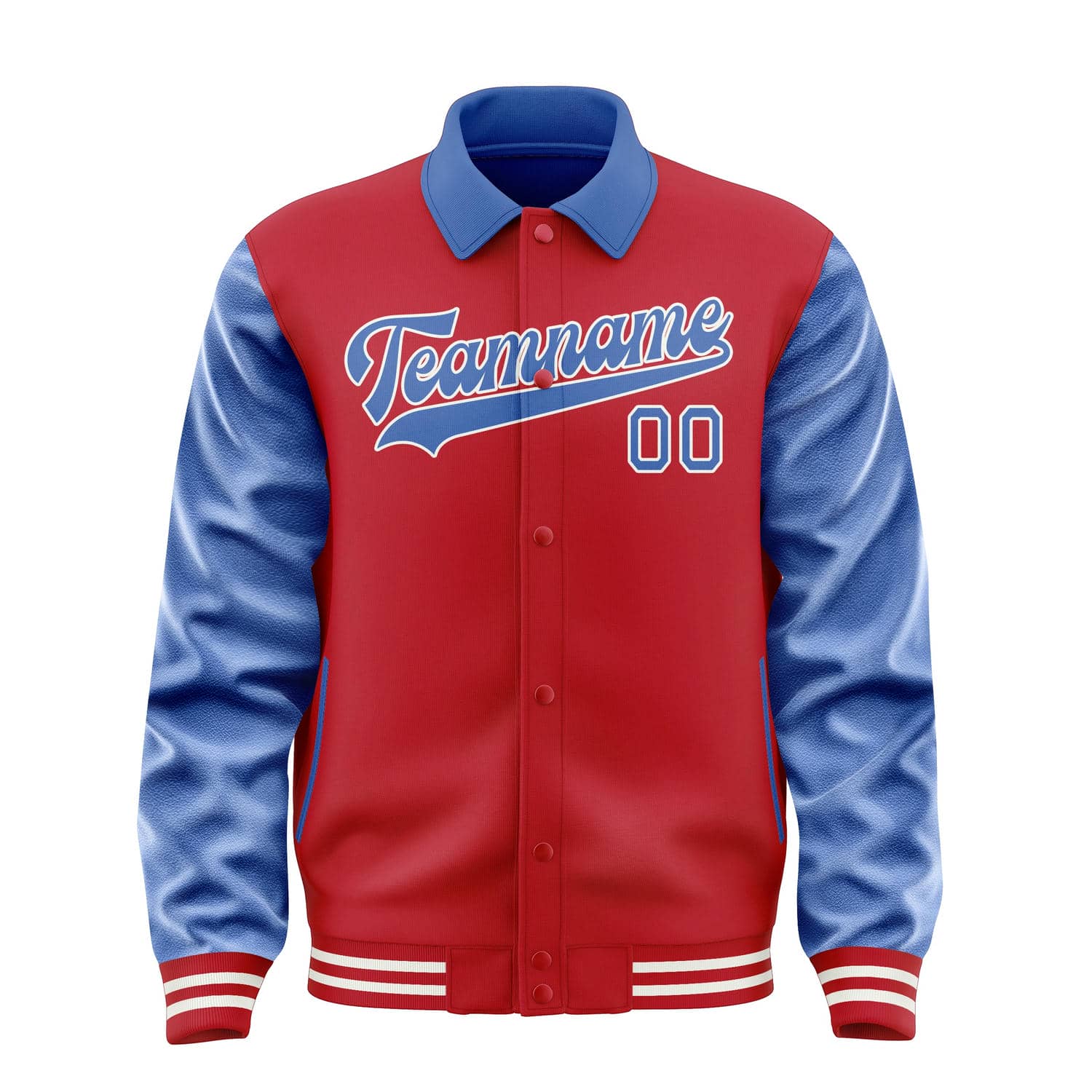 Custom Red Sky Blue Jacket