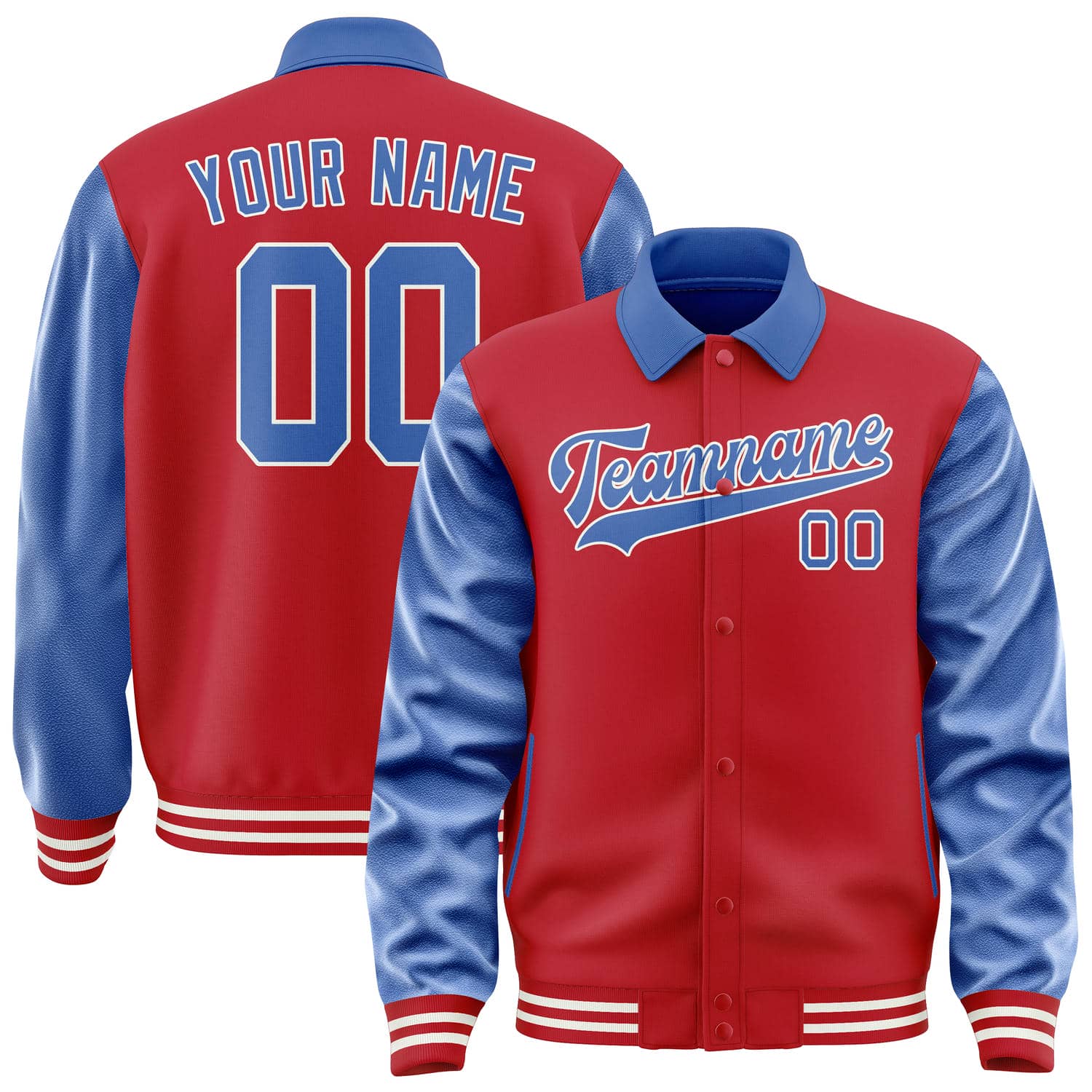 Custom Red Sky Blue Jacket