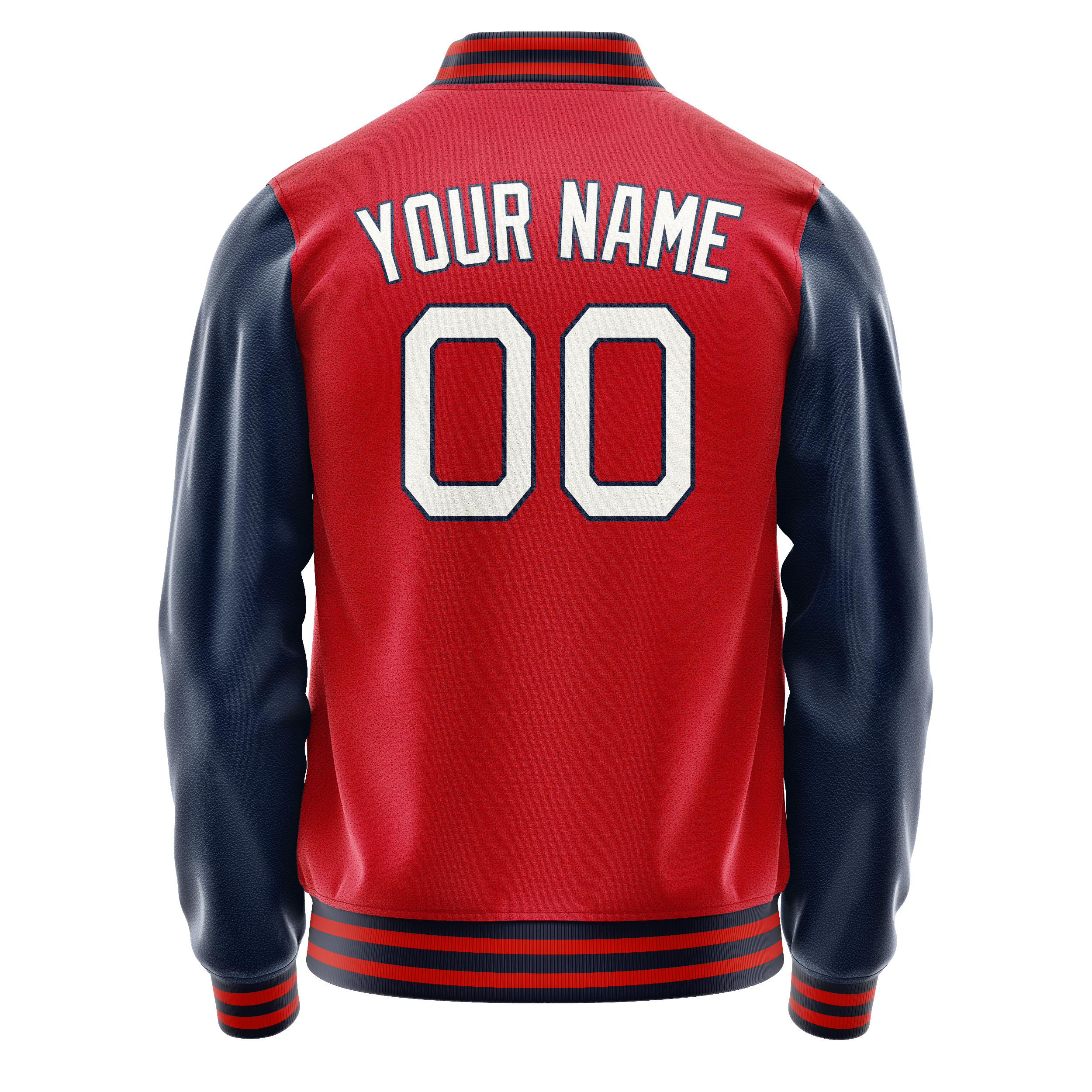Custom Red Royal Solid Color Varsity Letterman Jacket JA02240617XY403