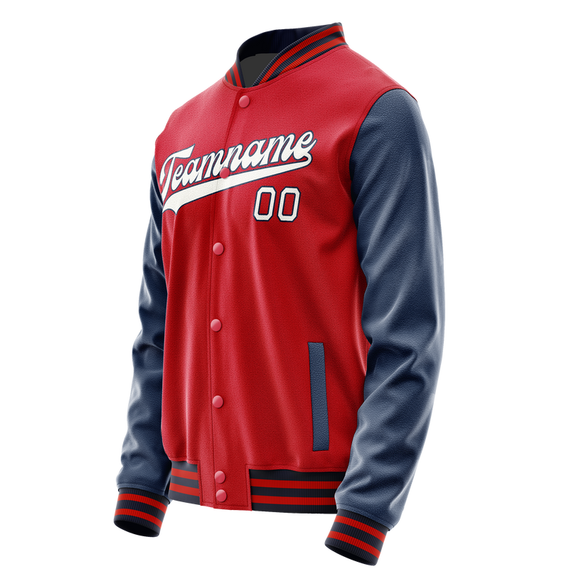 Custom Red Royal Solid Color Varsity Letterman Jacket JA02240617XY403