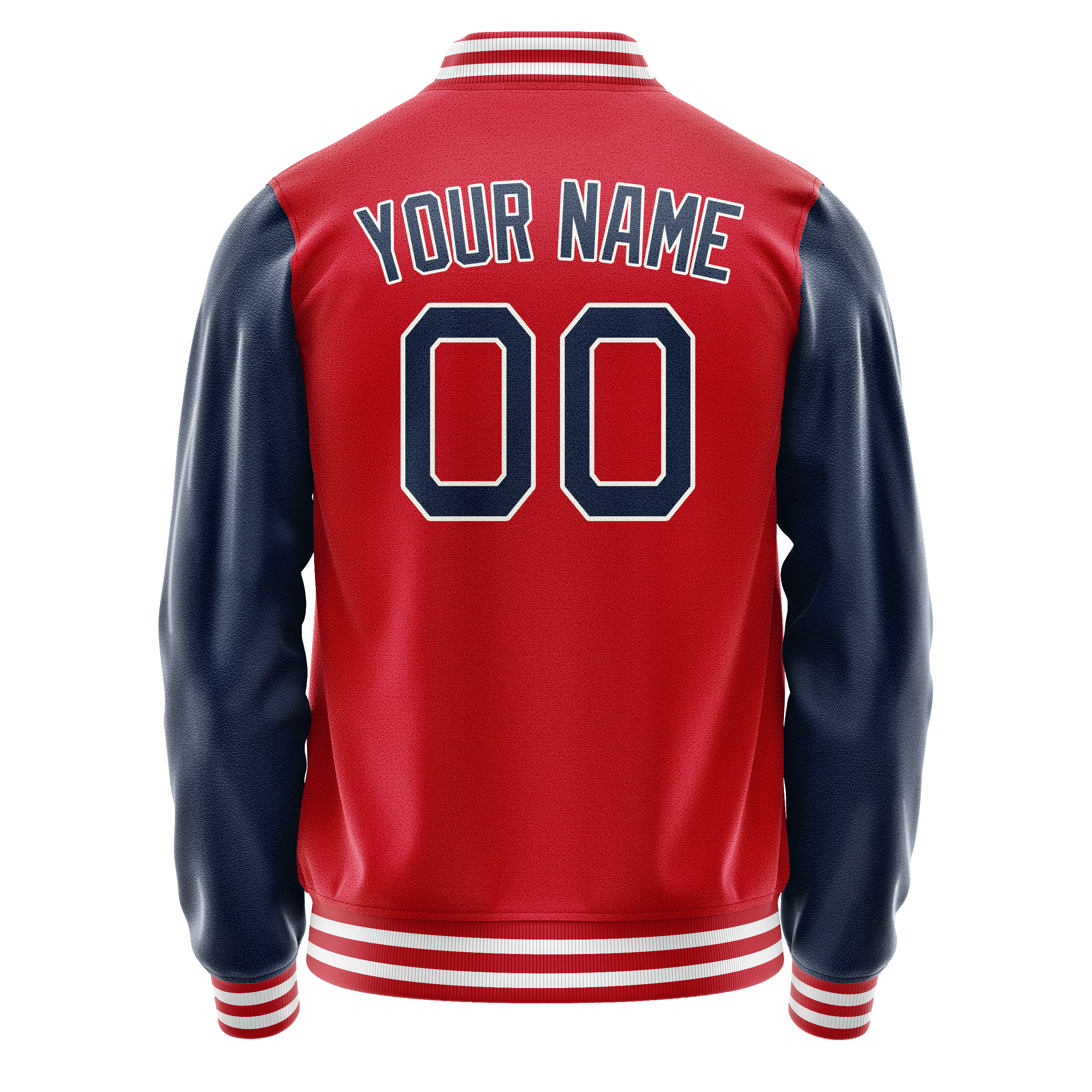 Custom Red Royal Solid Color Varsity Letterman Jacket JA02240617XY409