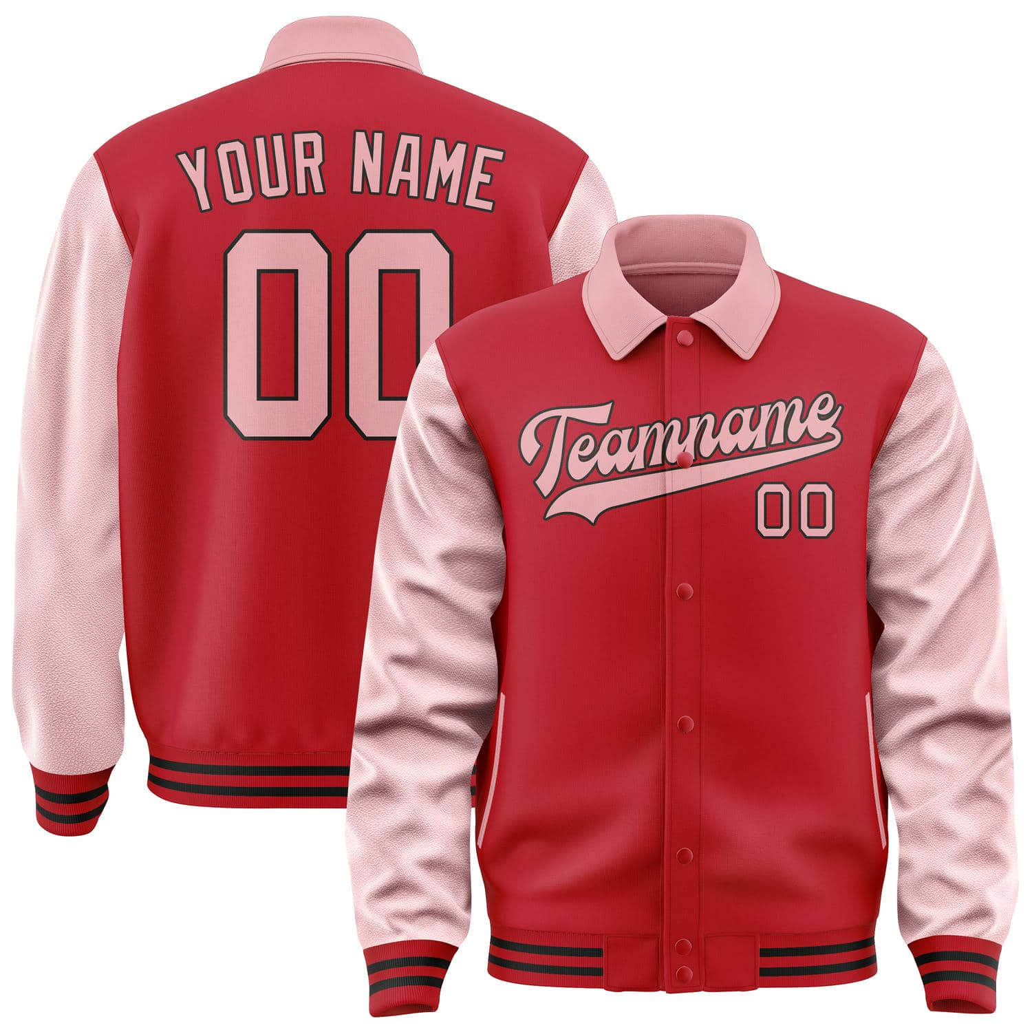 Custom Red Light Pink Jacket