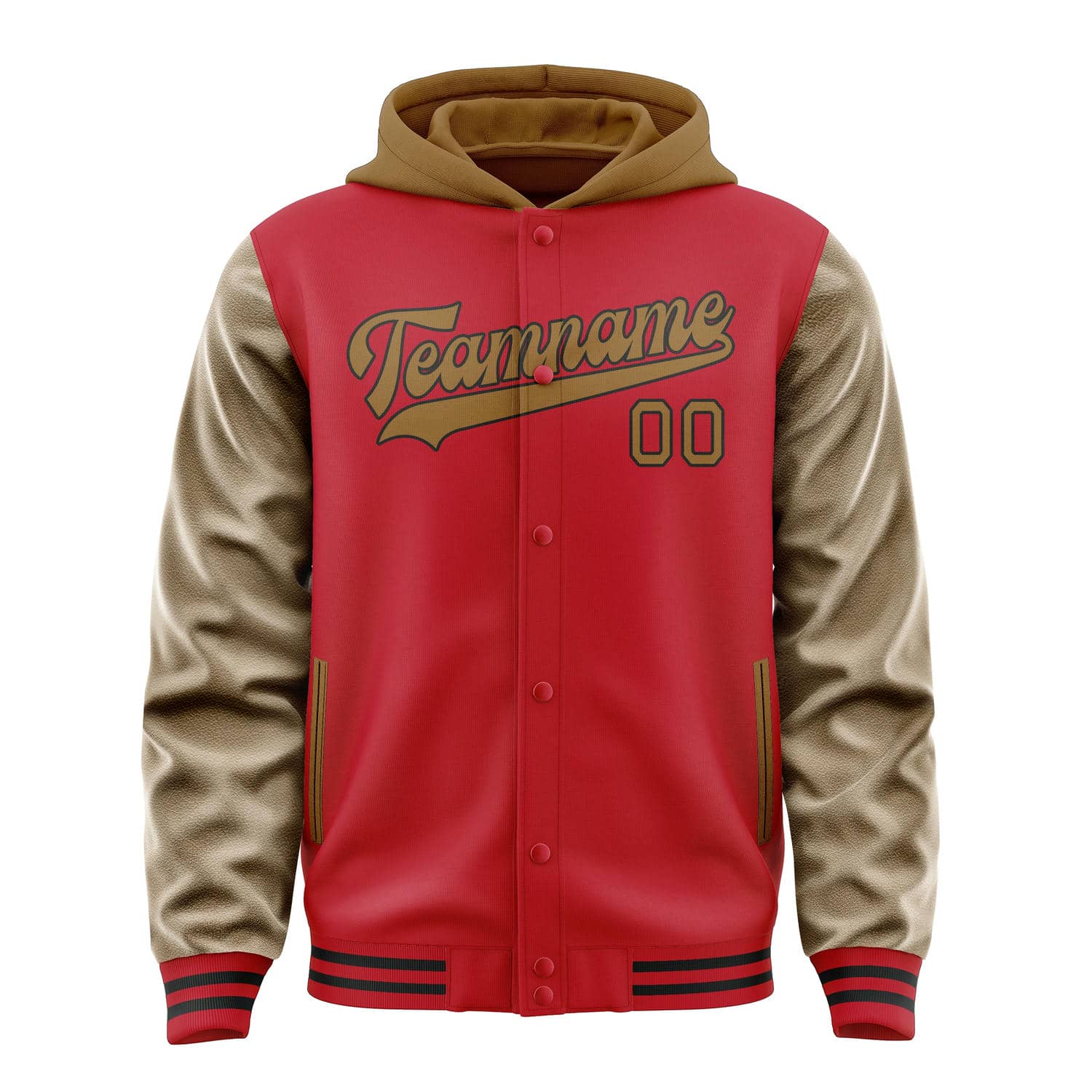 Custom Red Khaki Jacket