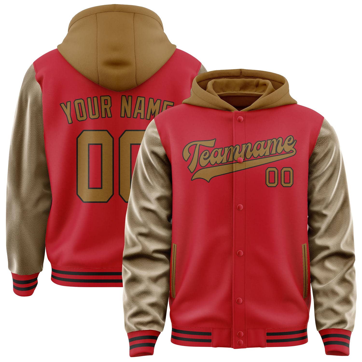 Custom Red Khaki Jacket