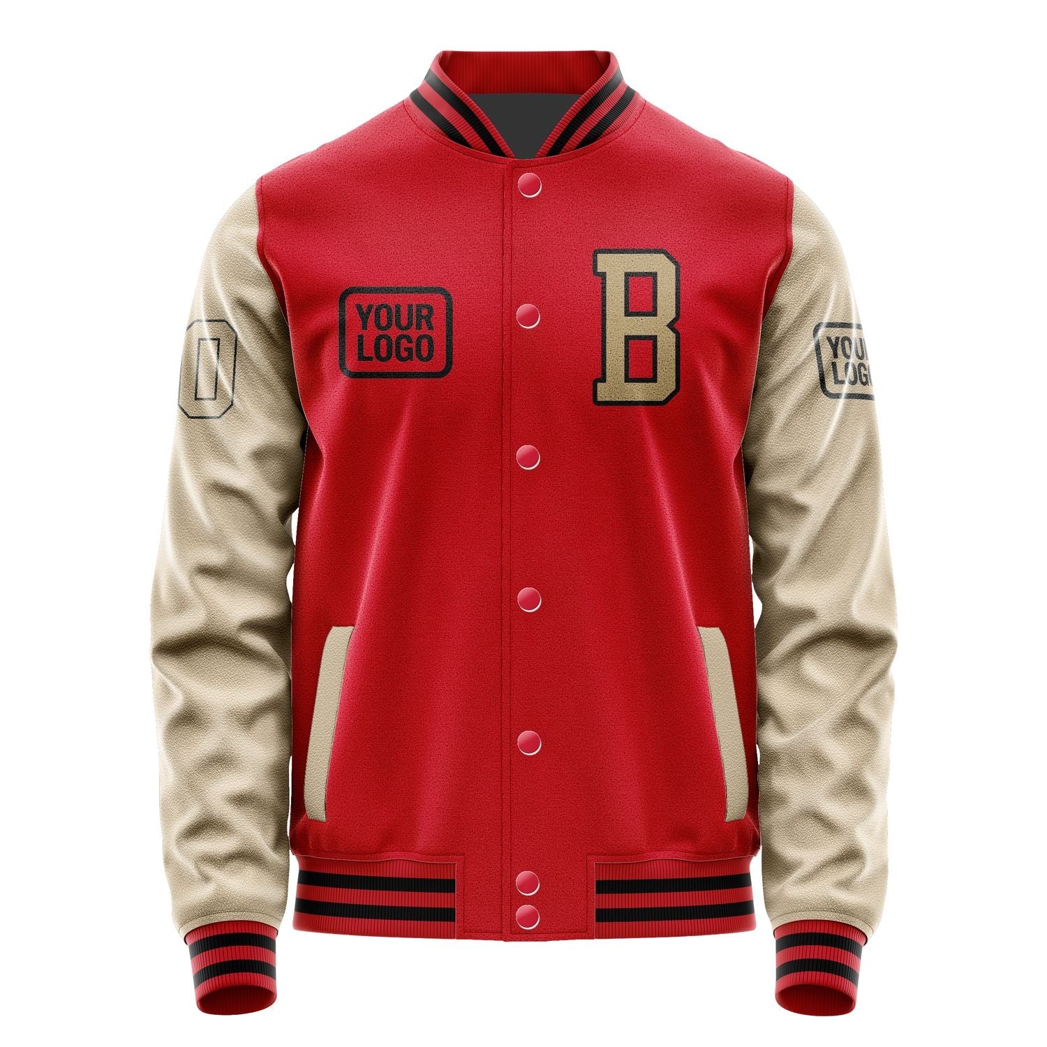 Custom Red Light Khaki Jacket JA141425141717252517