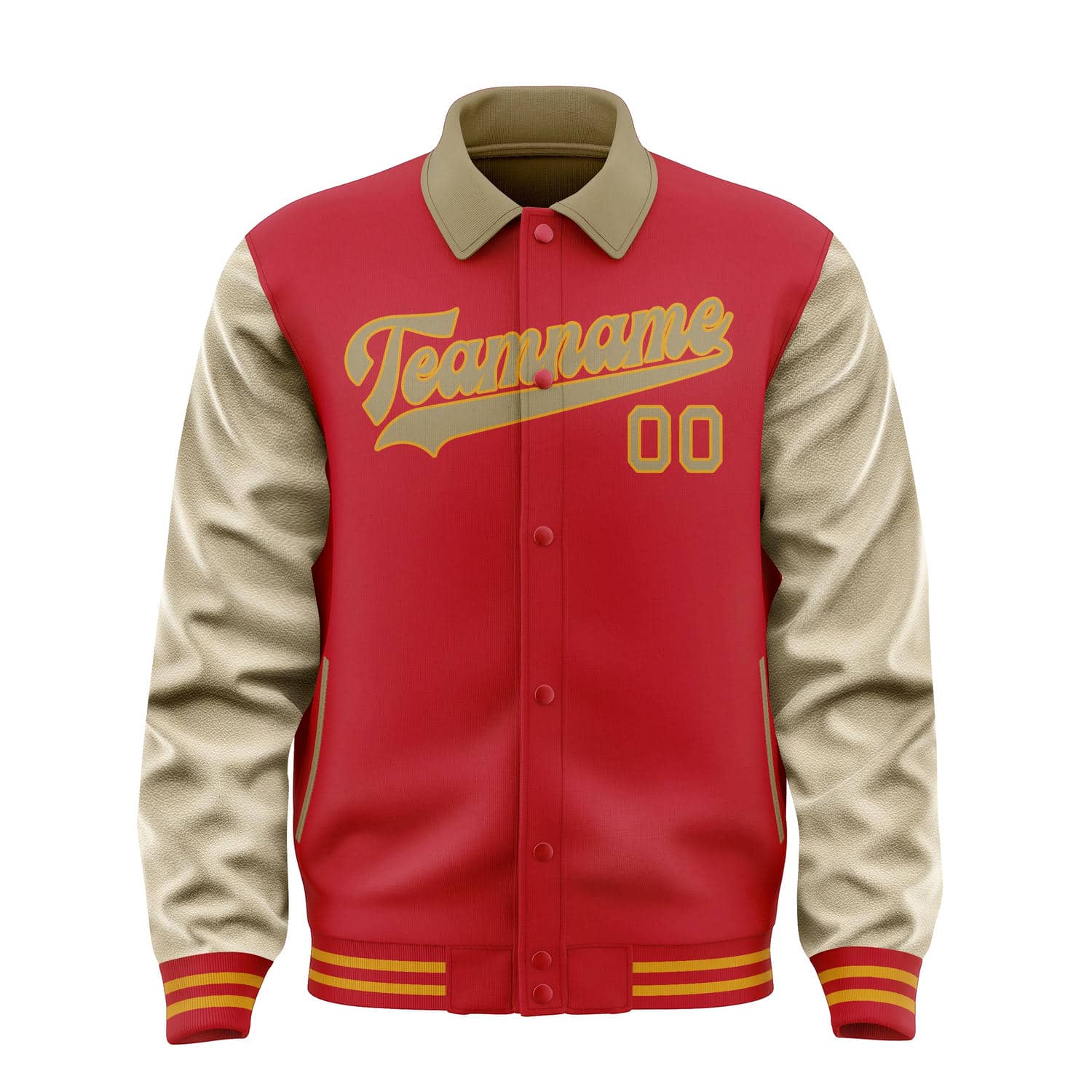 Custom Red Light Khaki Jacket