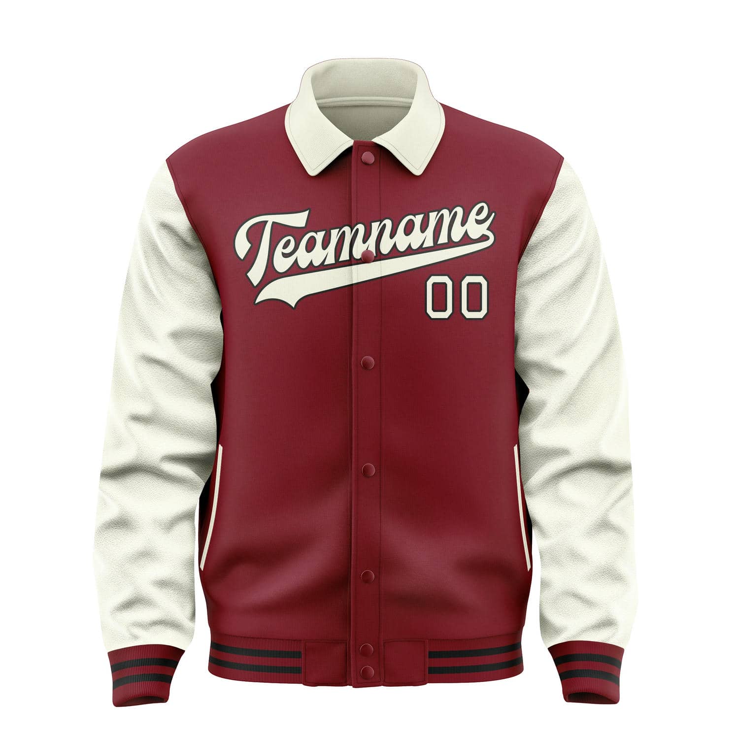 Custom Crimson Red Cream Jacket