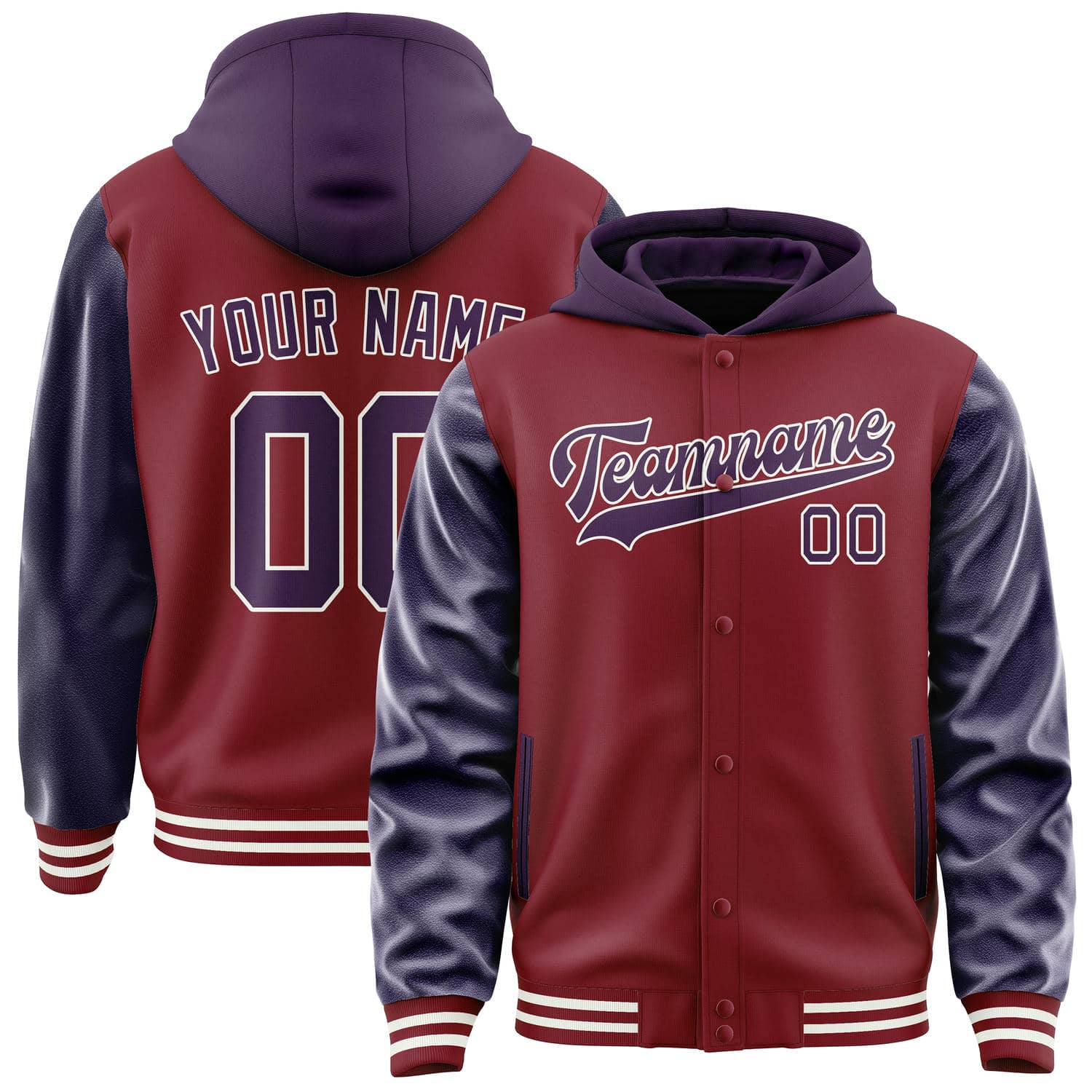 Custom Crimson Red Purple Jacket