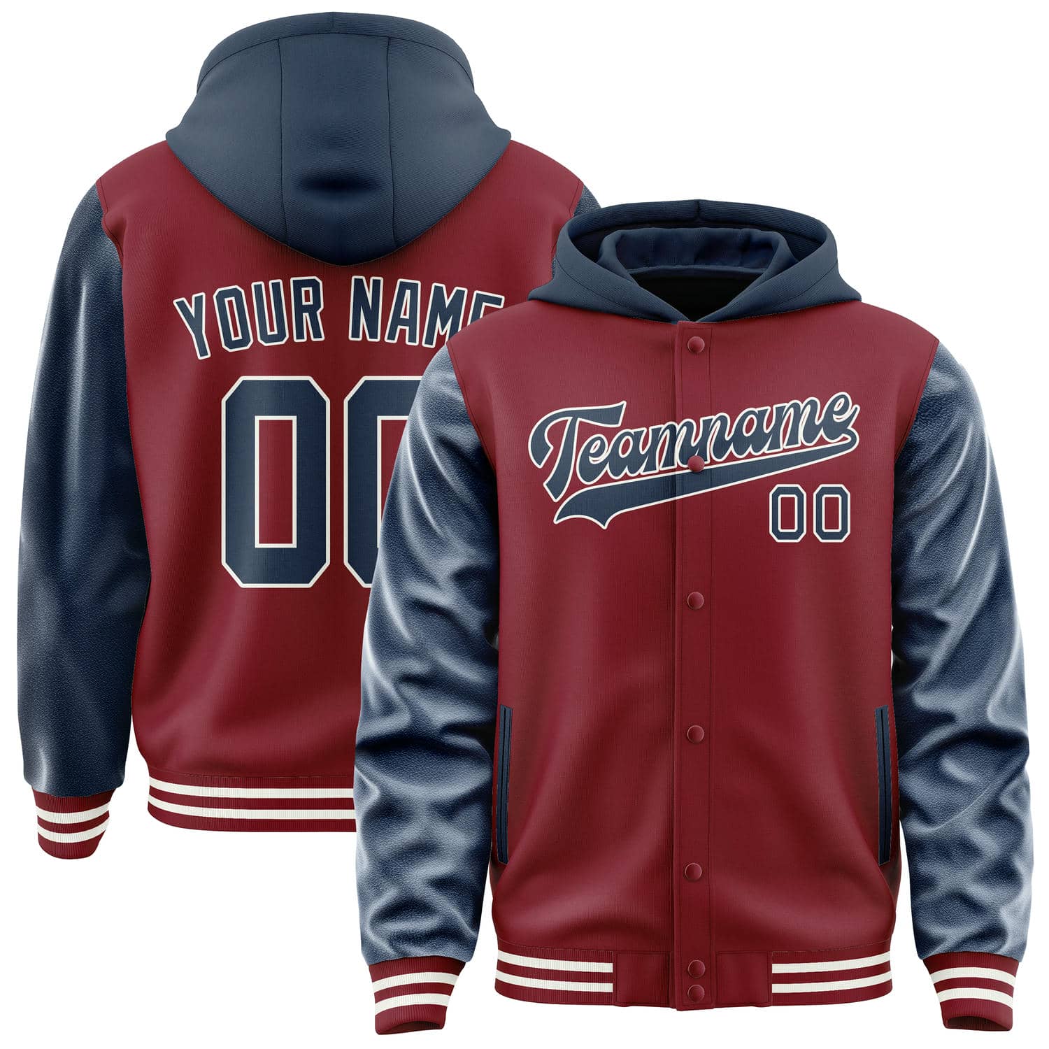 Custom Crimson Red Blue Jacket