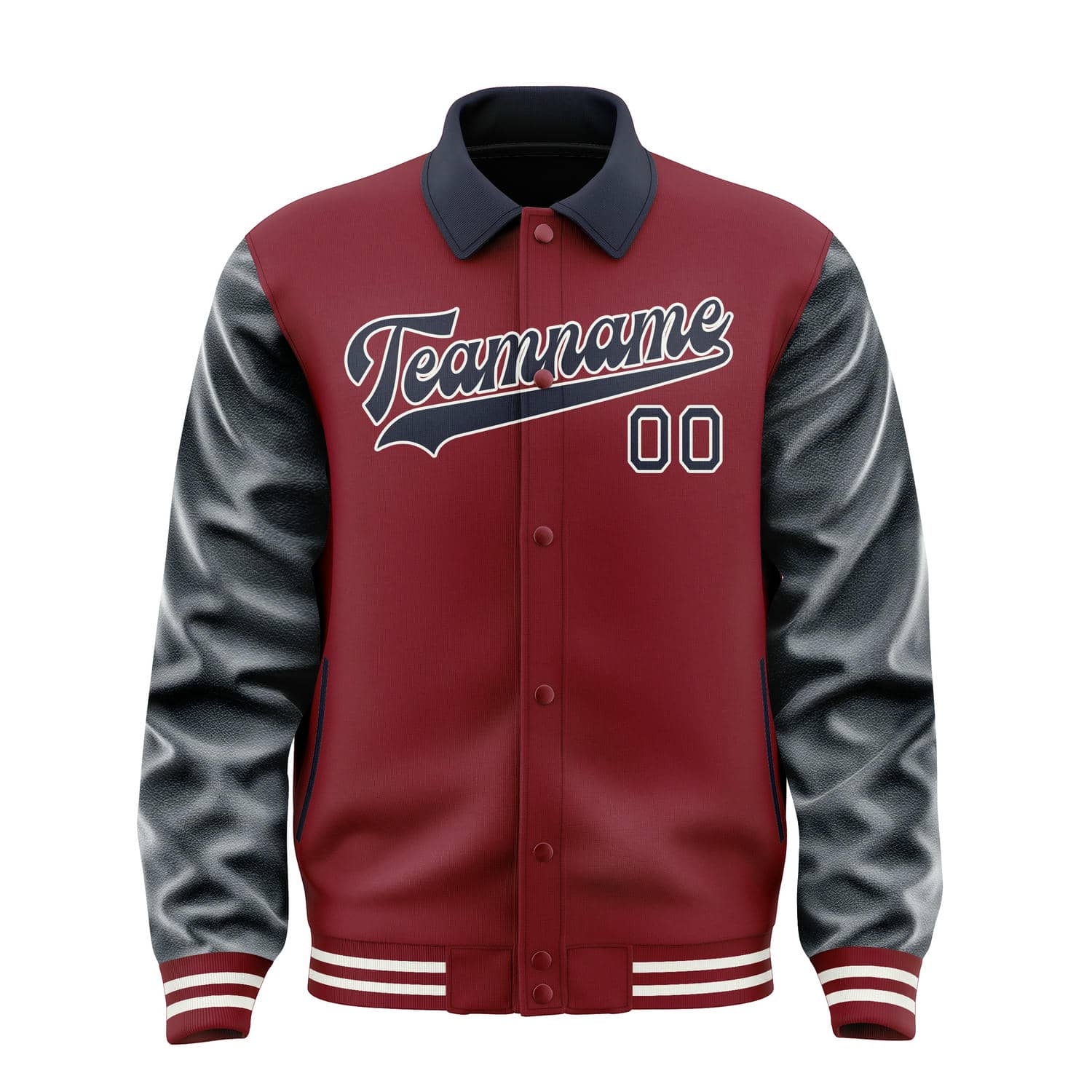 Custom Crimson Red Navy Jacket