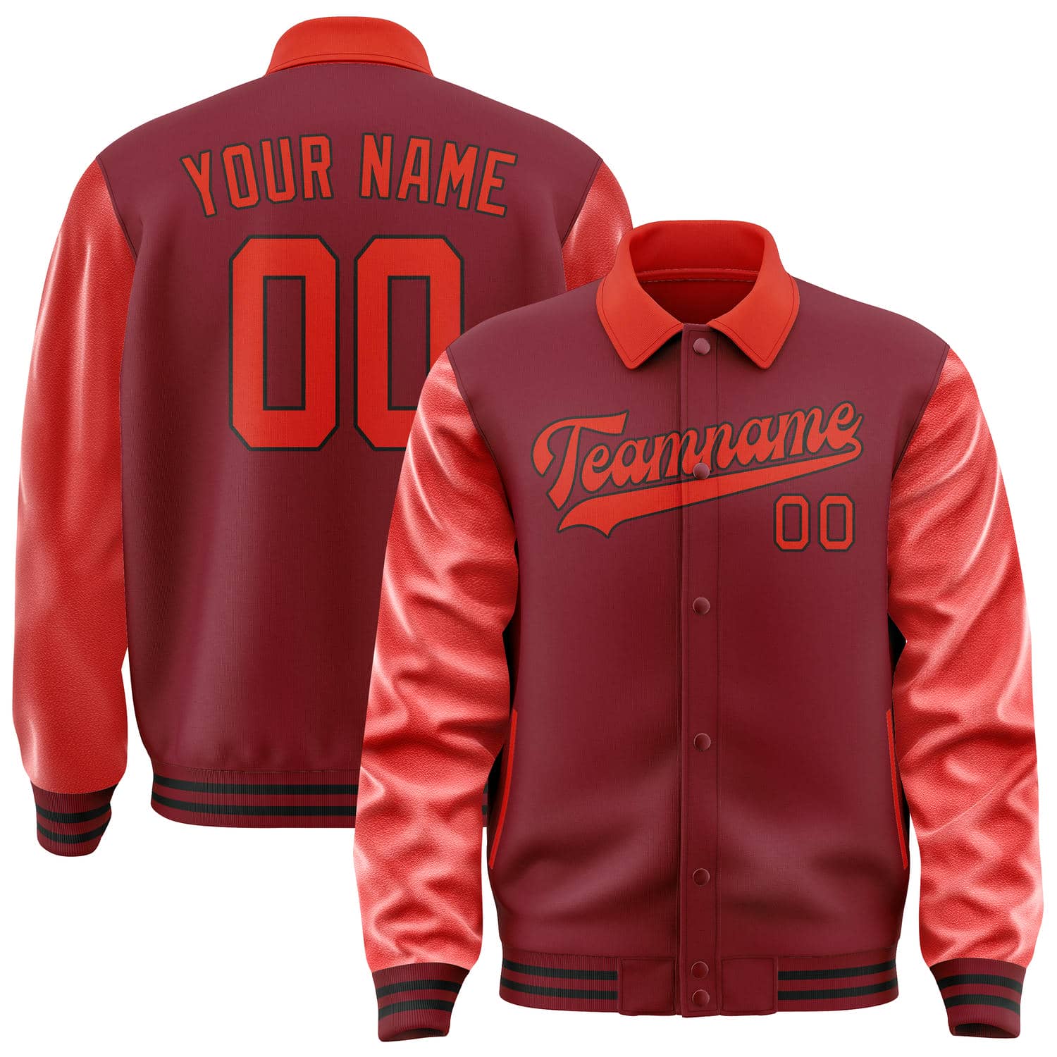 Custom Crimson Red Orange Red Jacket