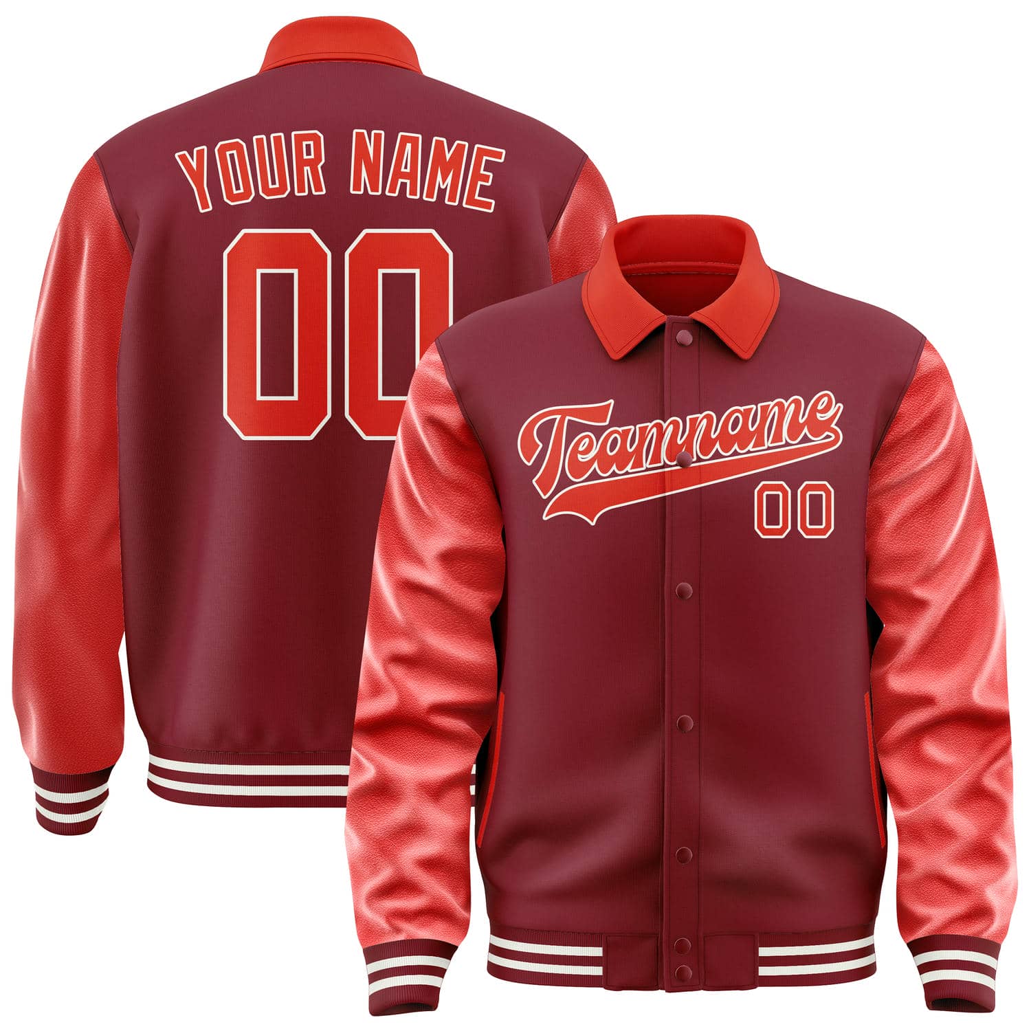 Custom Crimson Red Orange Red Jacket