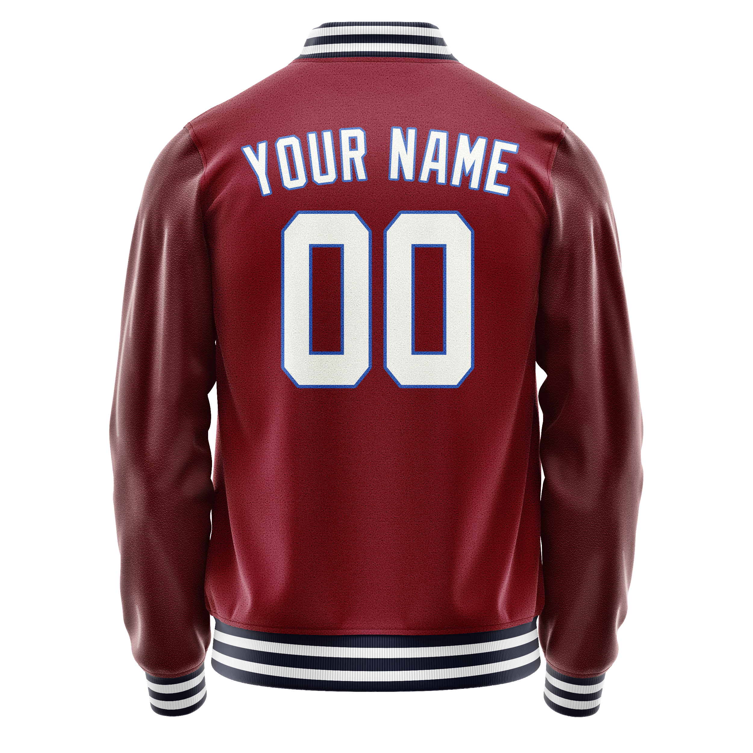 Custom Crimson White Solid Color Varsity Letterman Jacket JA02240617KZ514