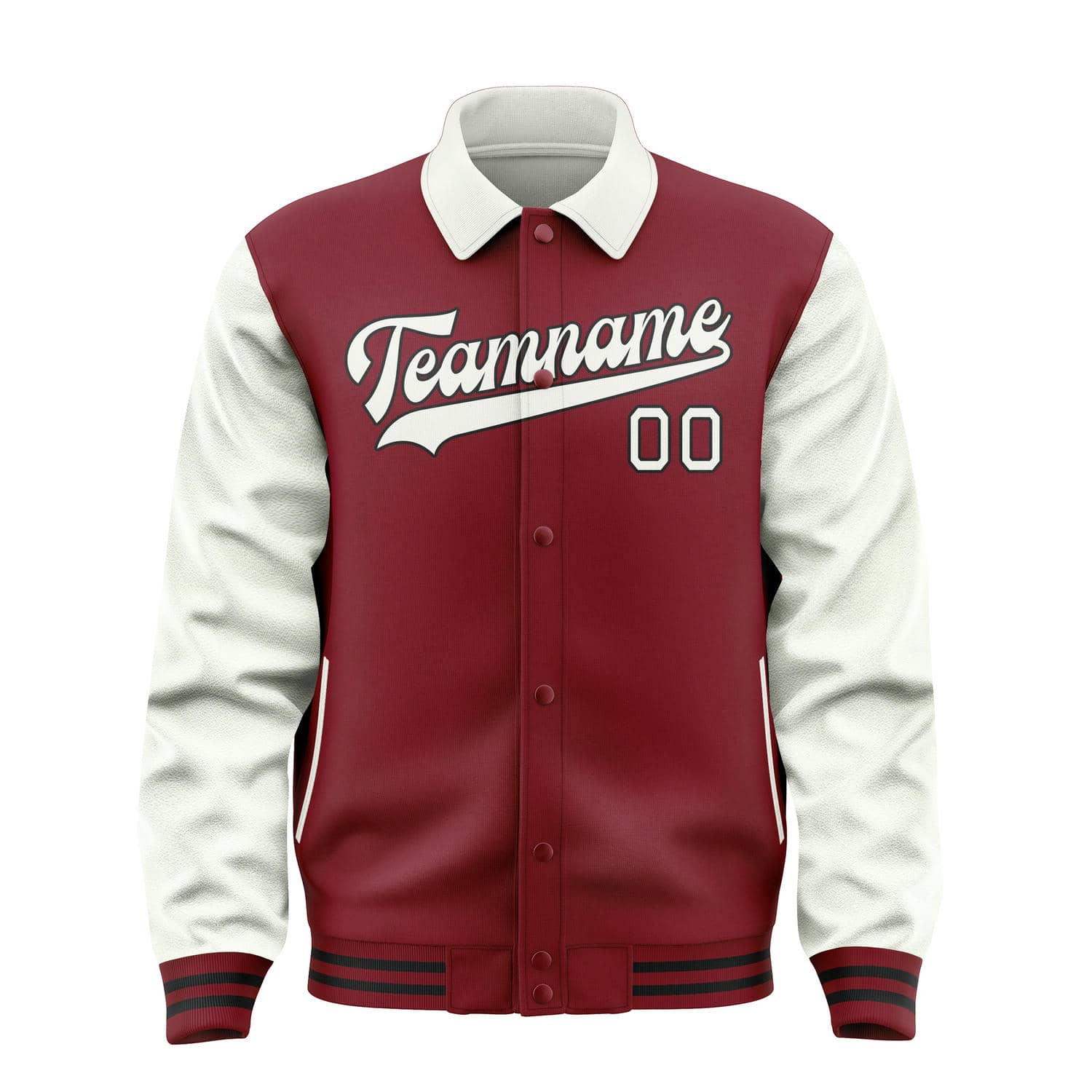 Custom Crimson Red White Jacket