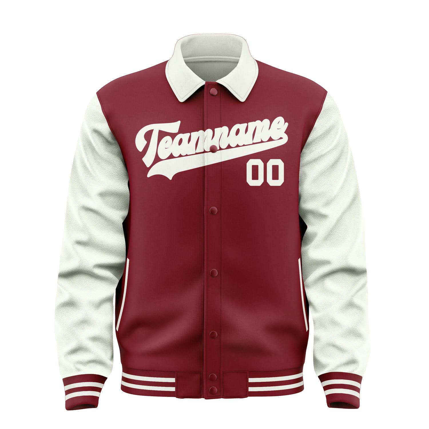 Custom Crimson Red White Jacket