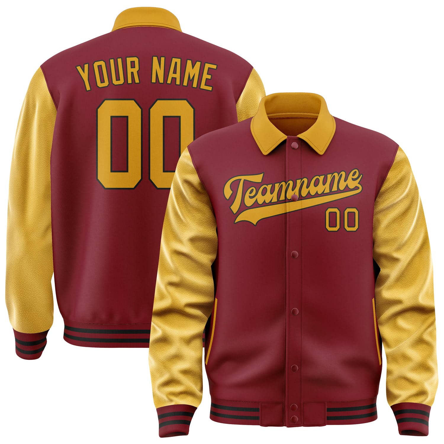 Custom Crimson Red Yellow Jacket