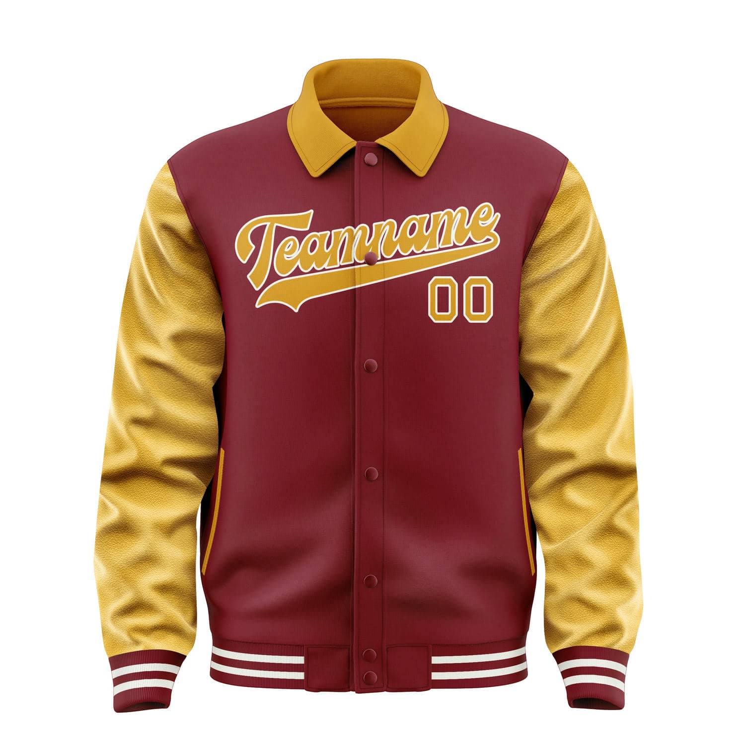 Custom Crimson Red Yellow Jacket
