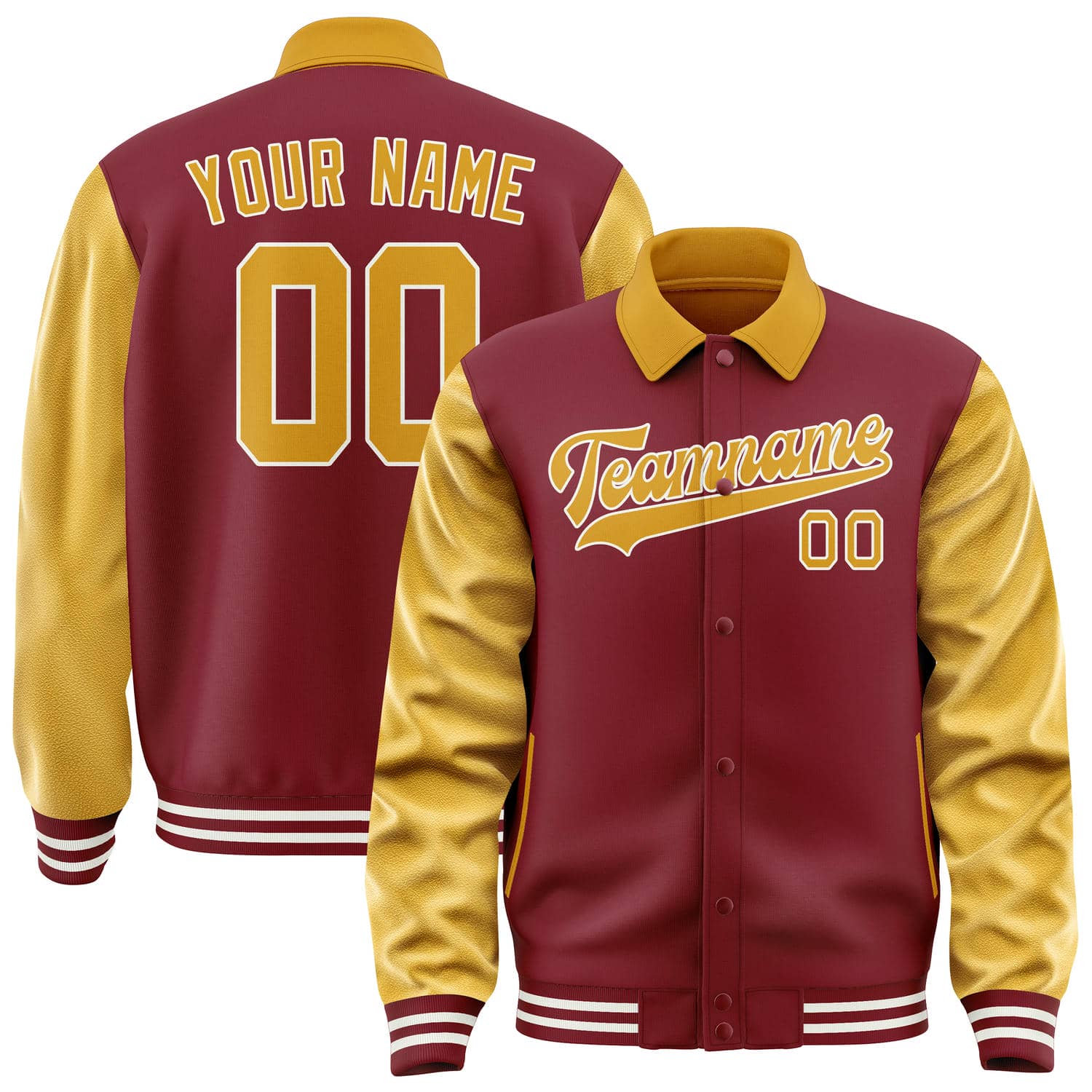 Custom Crimson Red Yellow Jacket