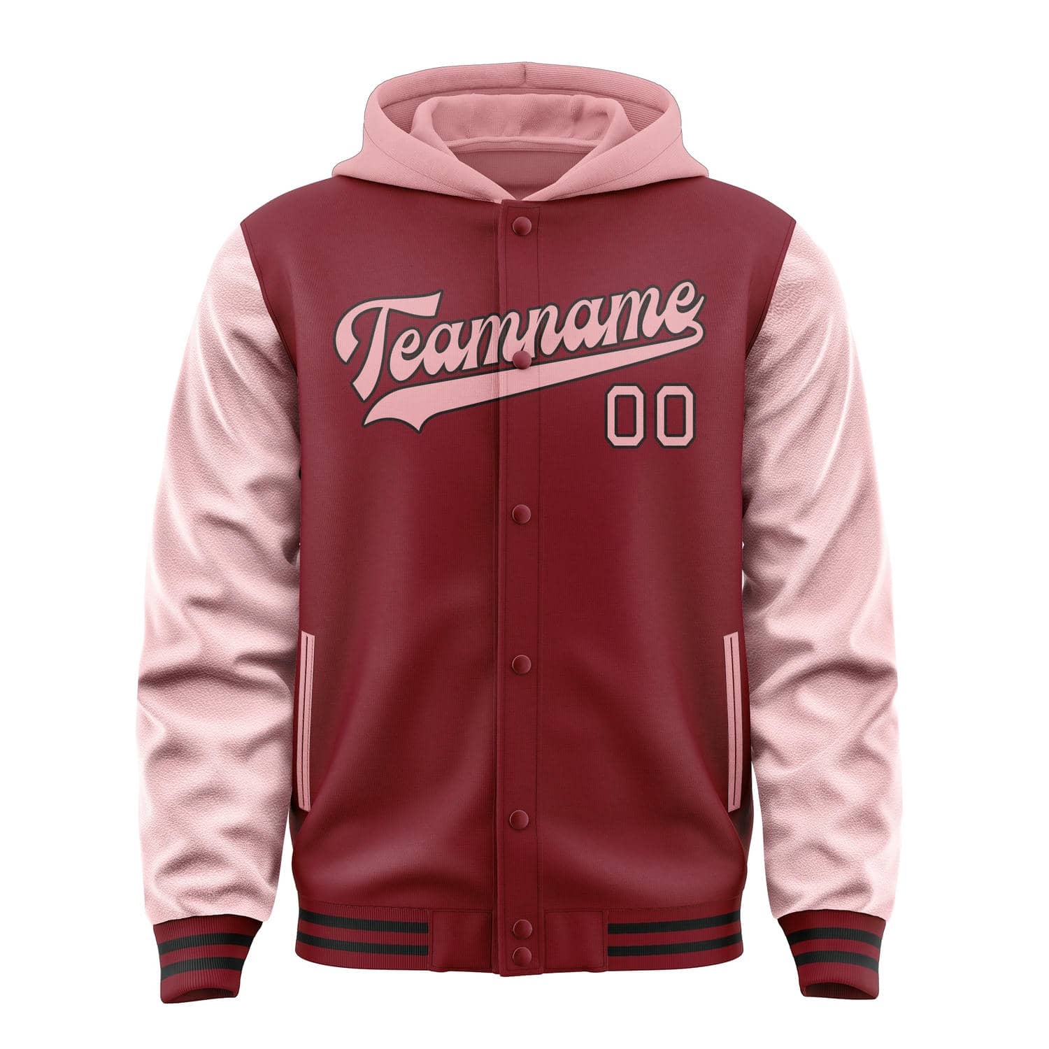 Custom Crimson Red Light Pink Jacket