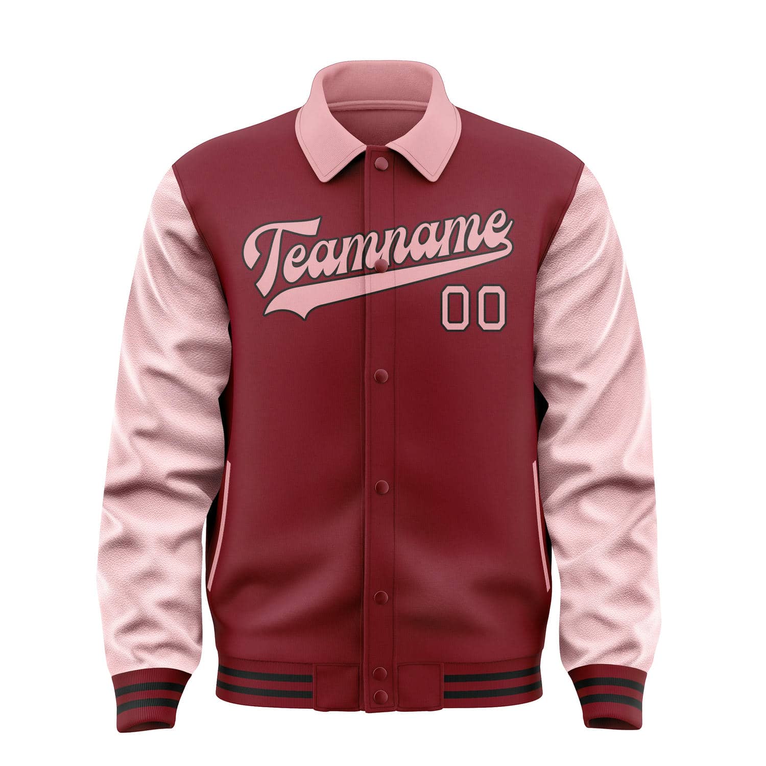 Custom Crimson Red Light Pink Jacket