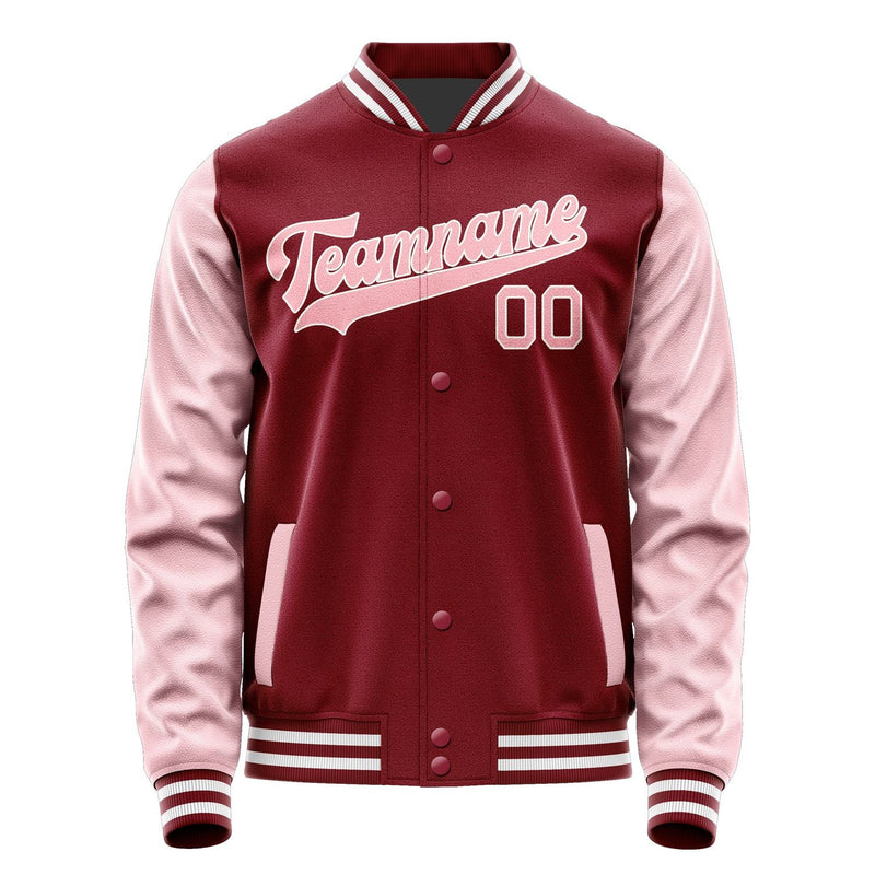 Custom Crimson Red Light Pink Jacket JA1515211518B31821