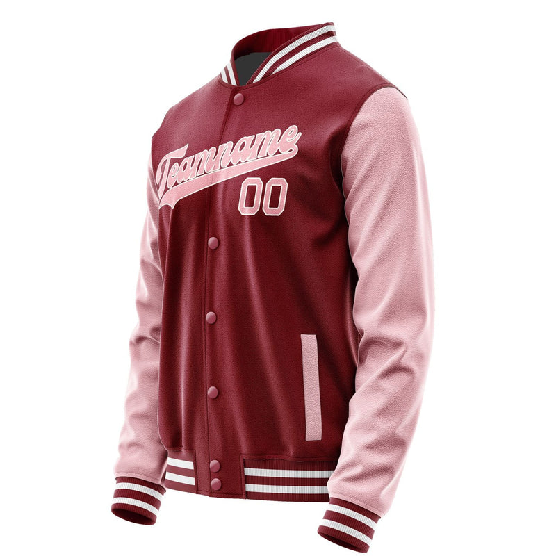 Custom Crimson Red Light Pink Jacket JA1515211518B31821