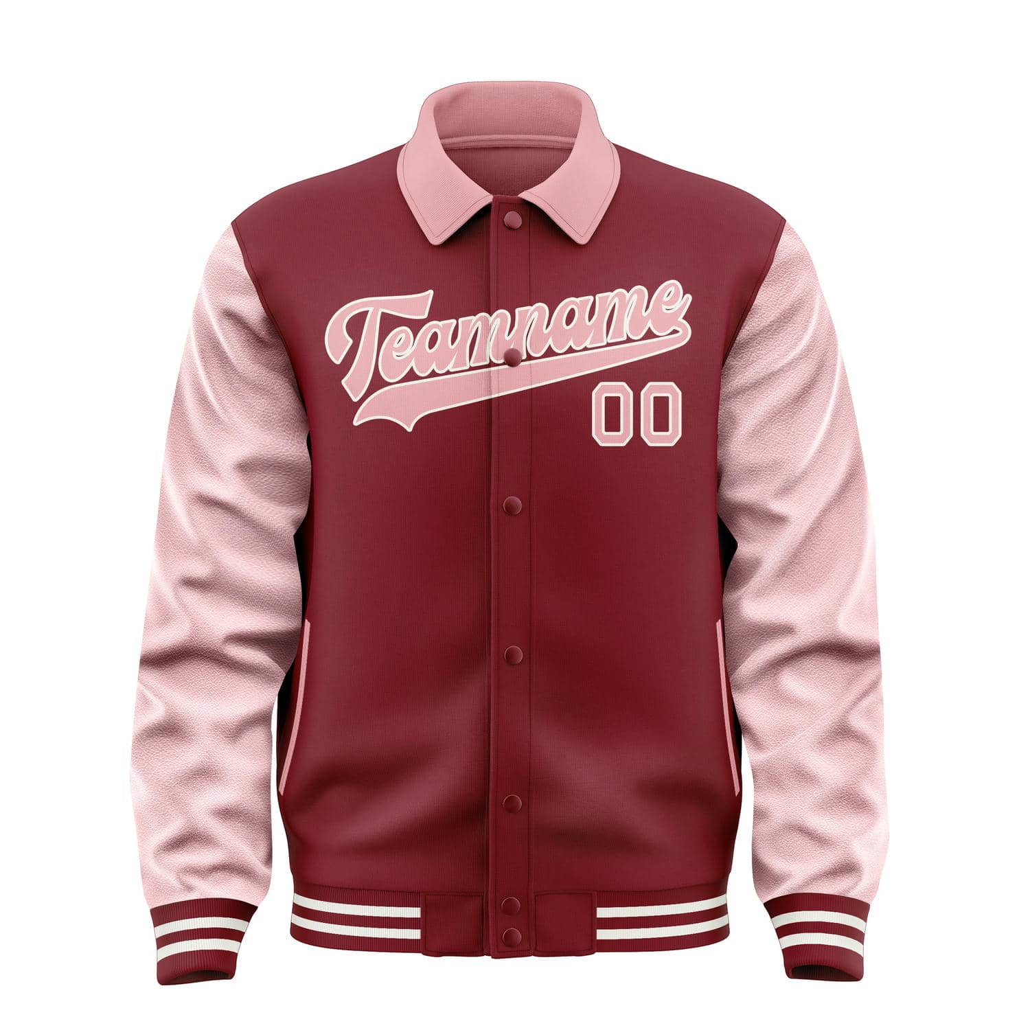 Custom Crimson Red Light Pink Jacket