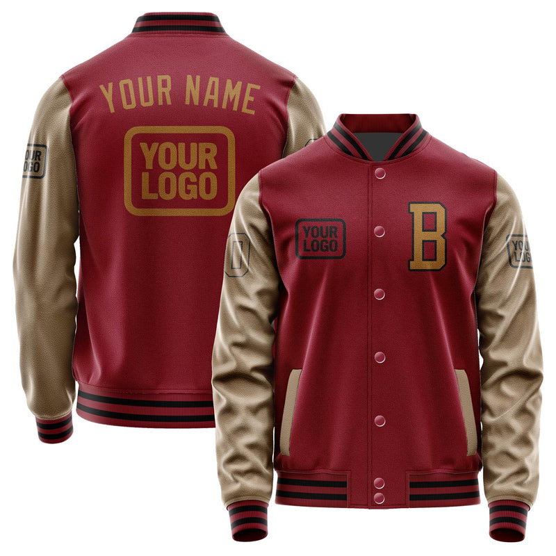 Custom Crimson Red Khaki Jacket JA151522151717222217