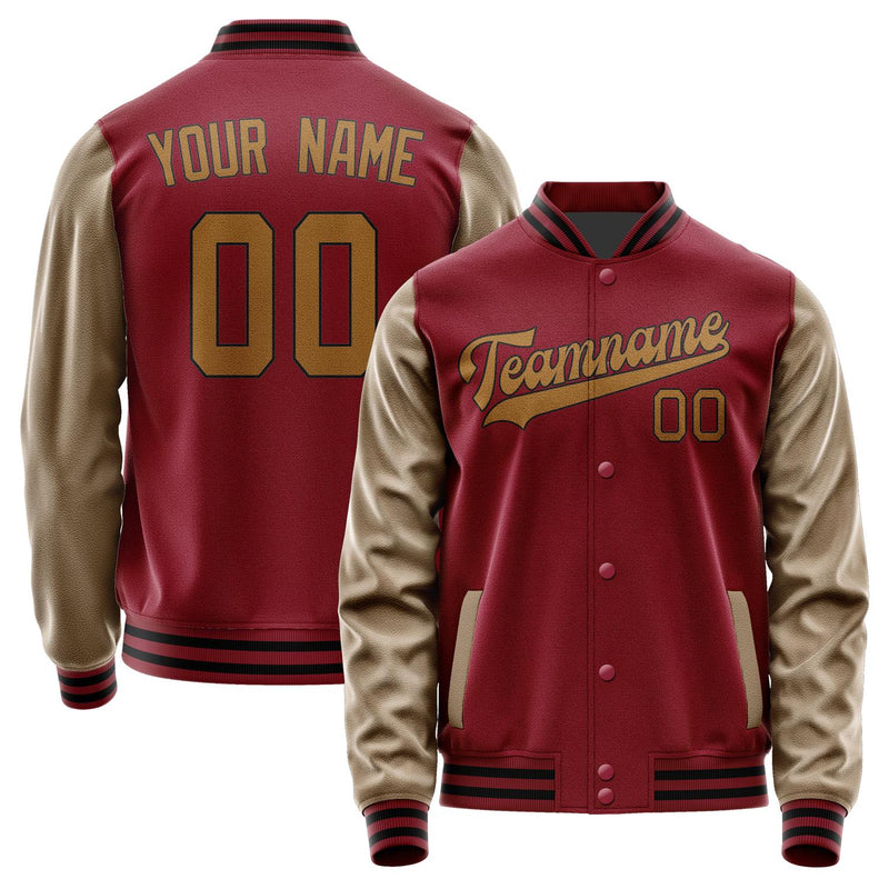 Custom Crimson Red Khaki Jacket JA1515221517B31722