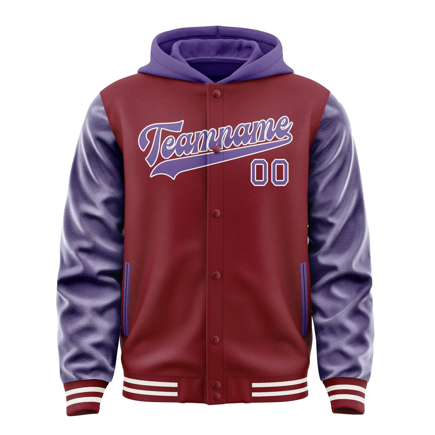 Custom Crimson Red Light Purple Jacket