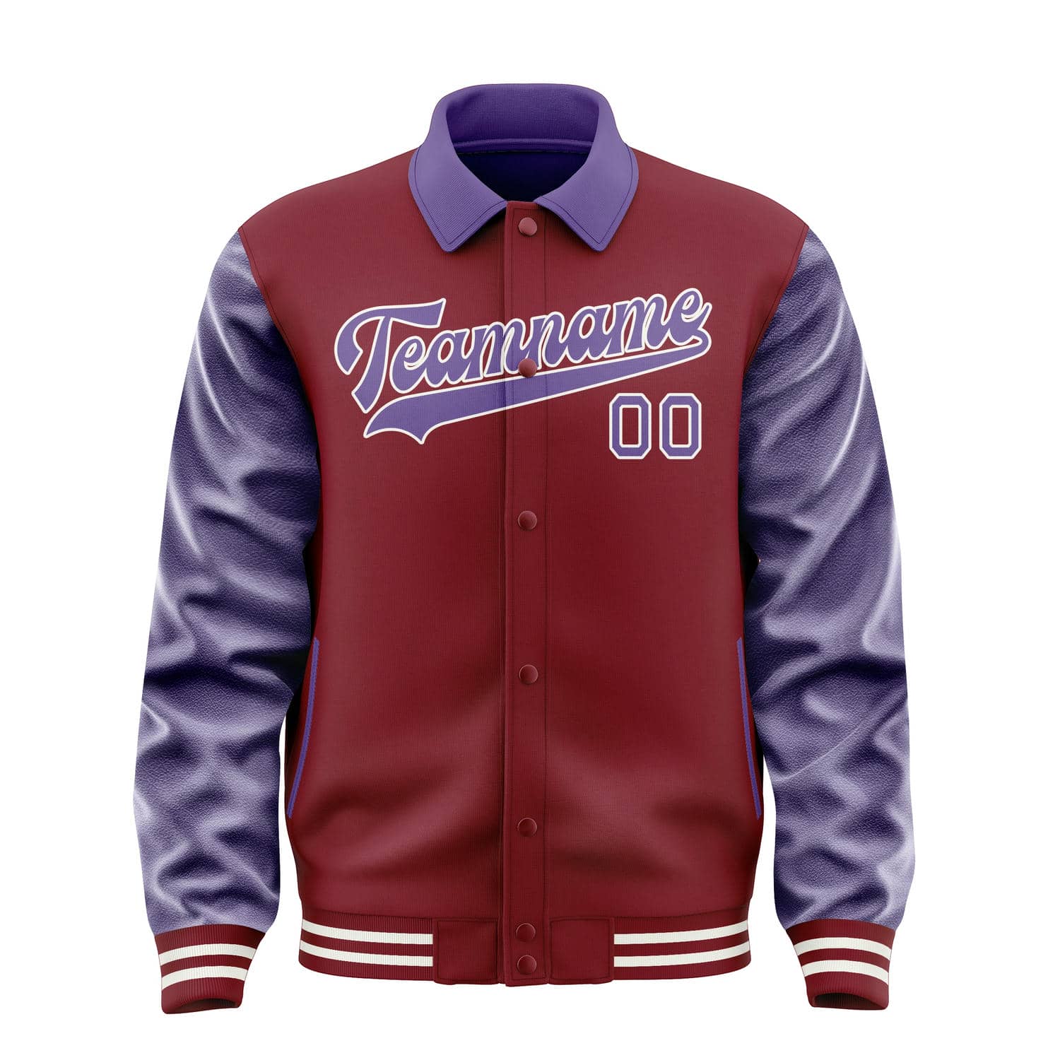 Custom Crimson Red Light Purple Jacket