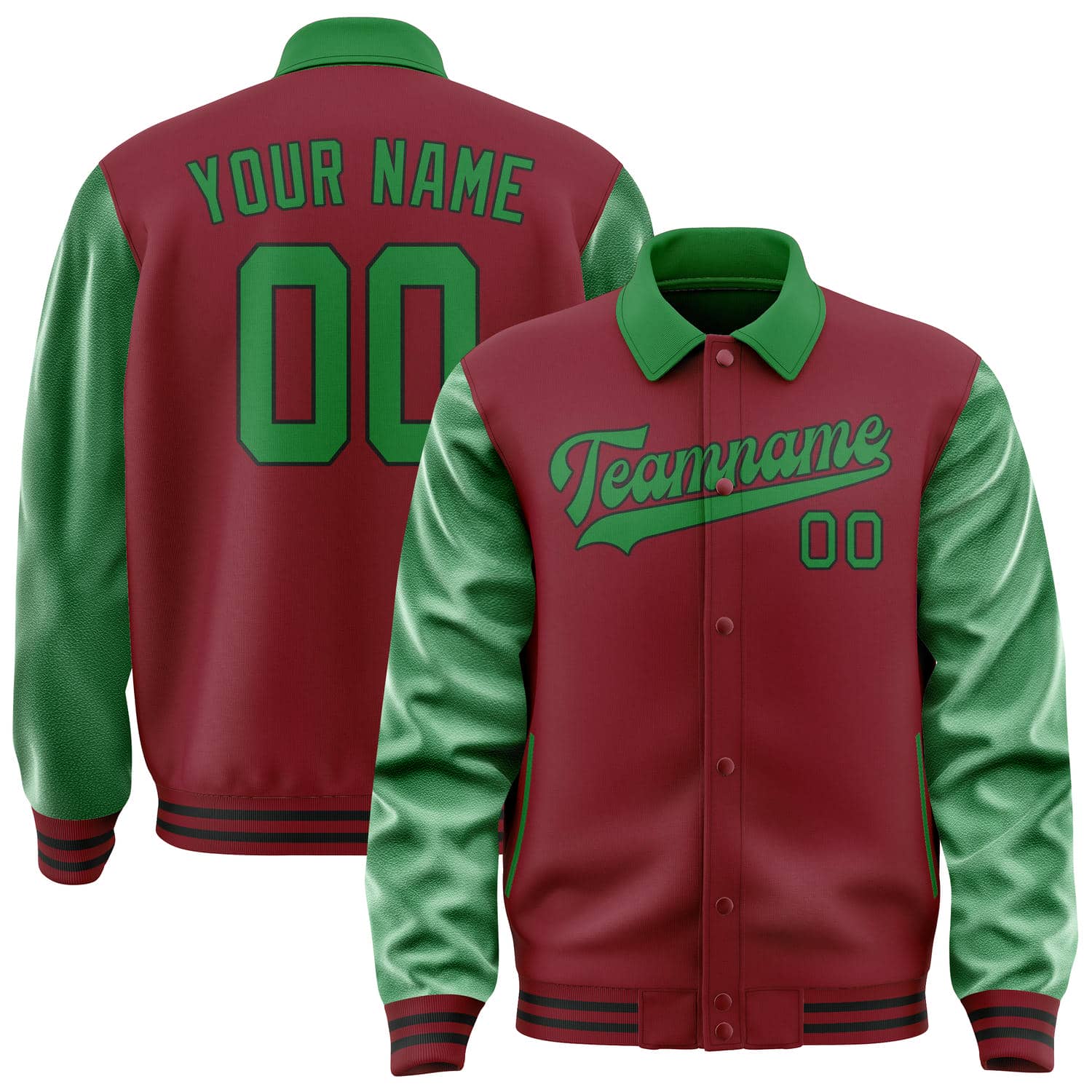 Custom Crimson Red Emerald Green Jacket