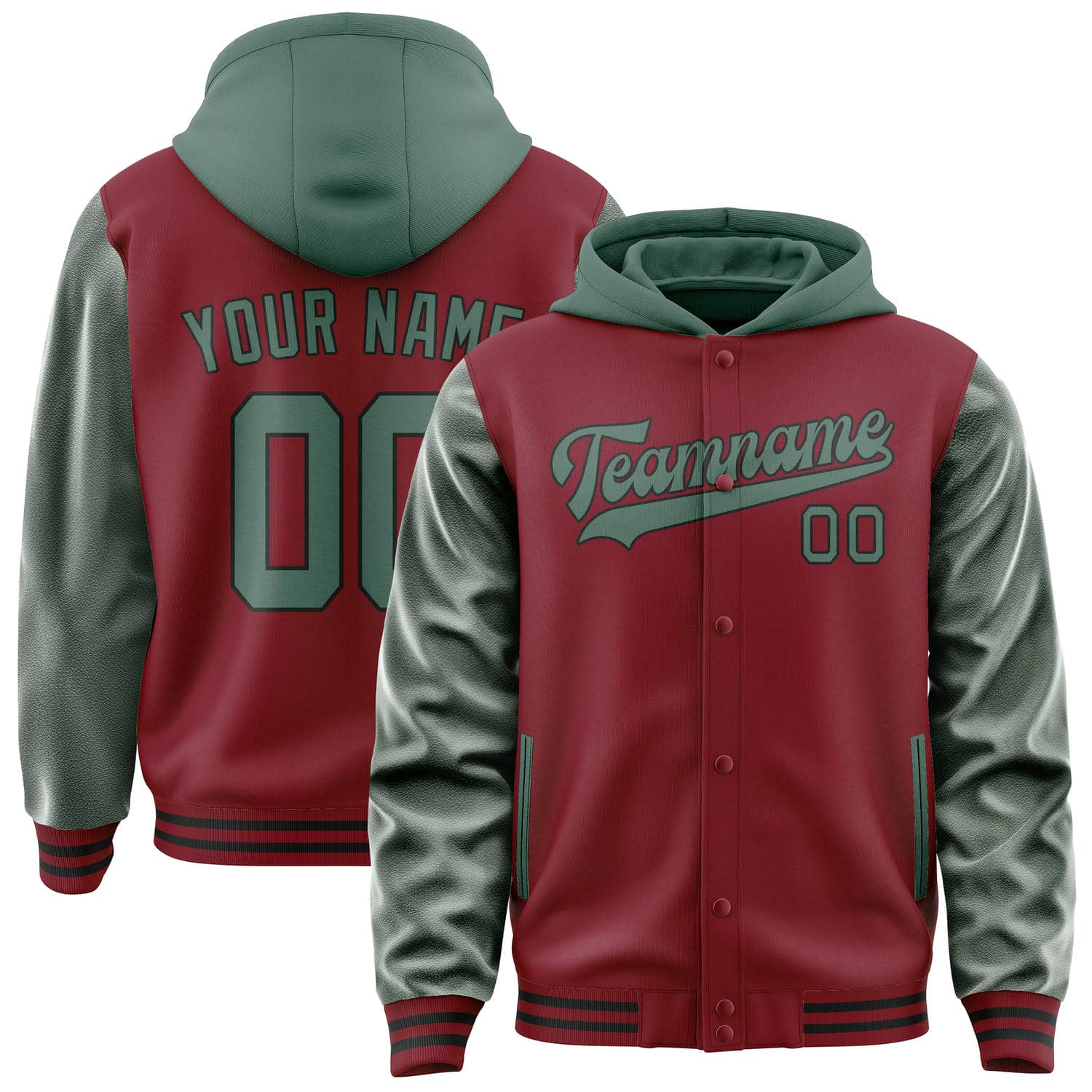 Custom Crimson Red Blue Green Jacket